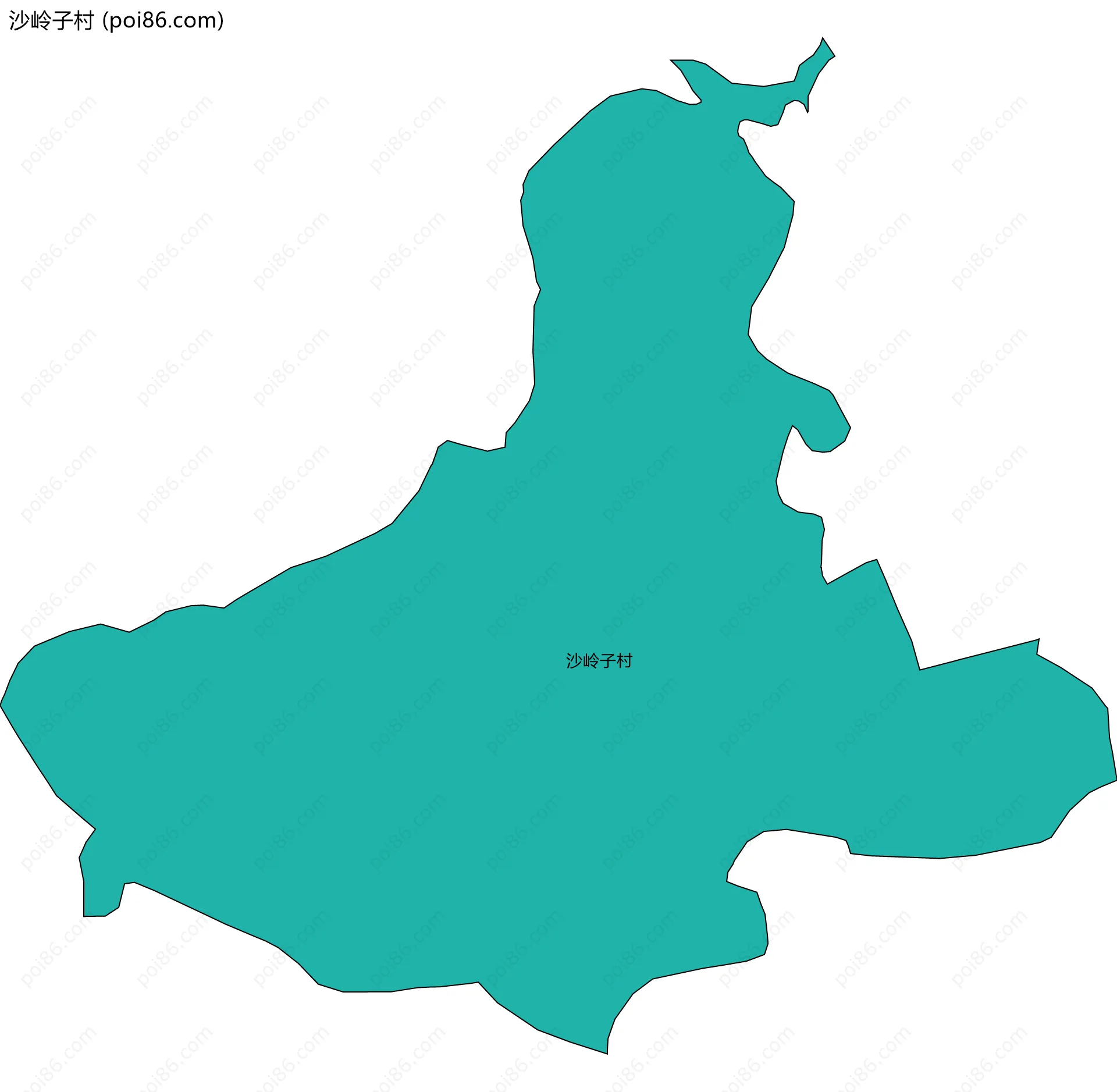 沙岭子村边界地图