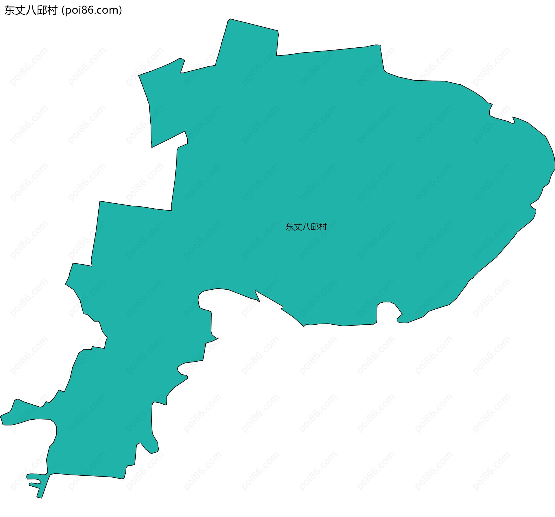 东丈八邱村边界地图