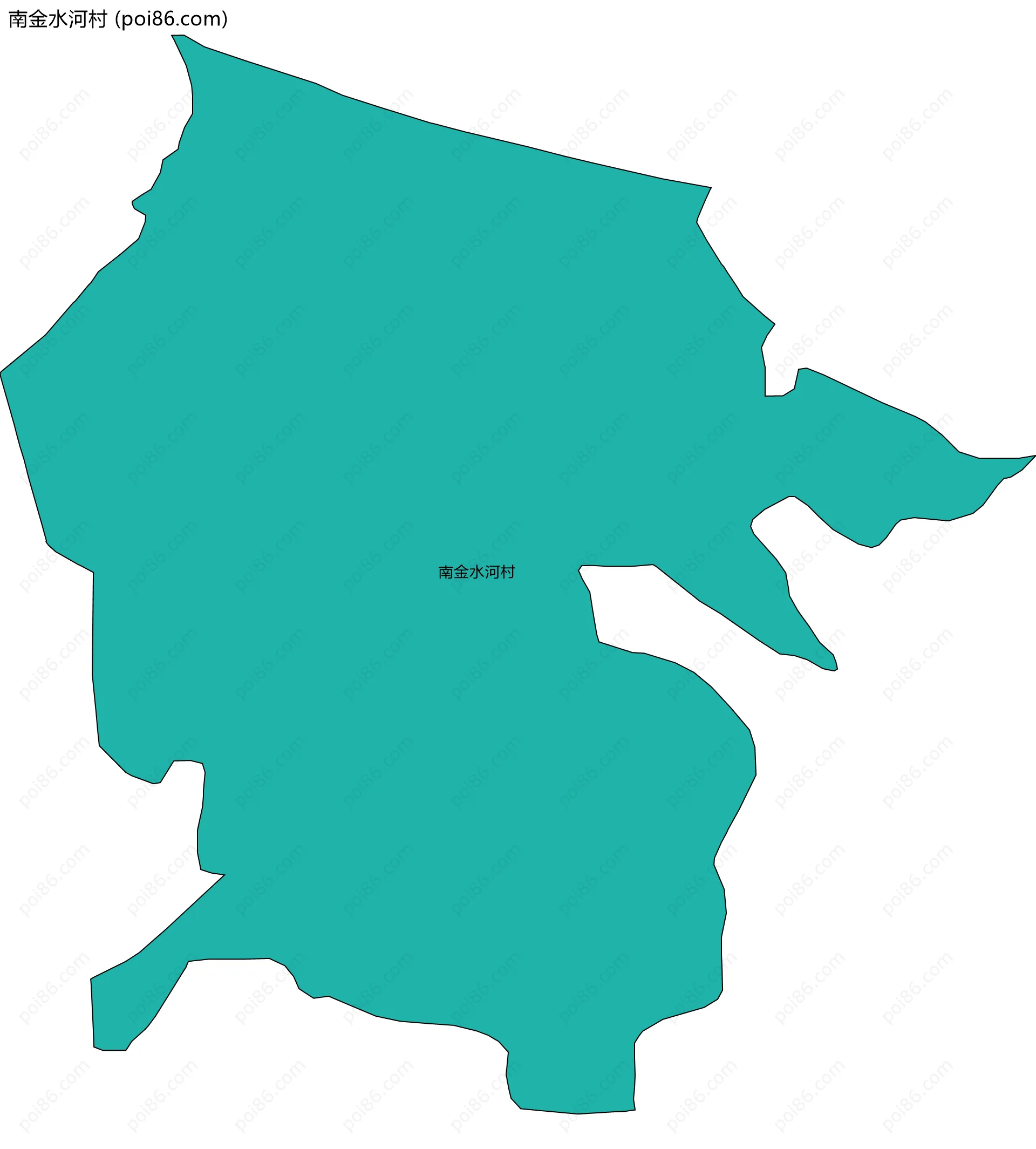 南金水河村边界地图