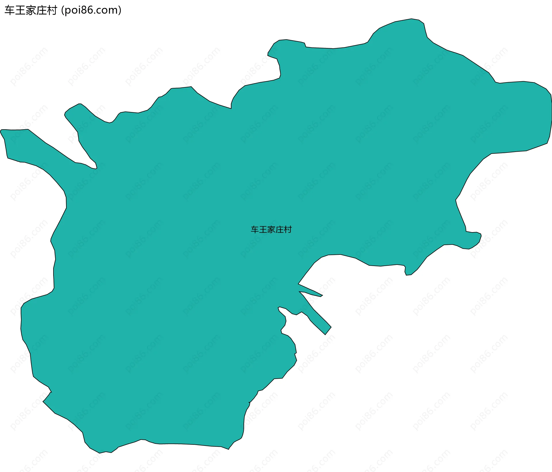 车王家庄村边界地图