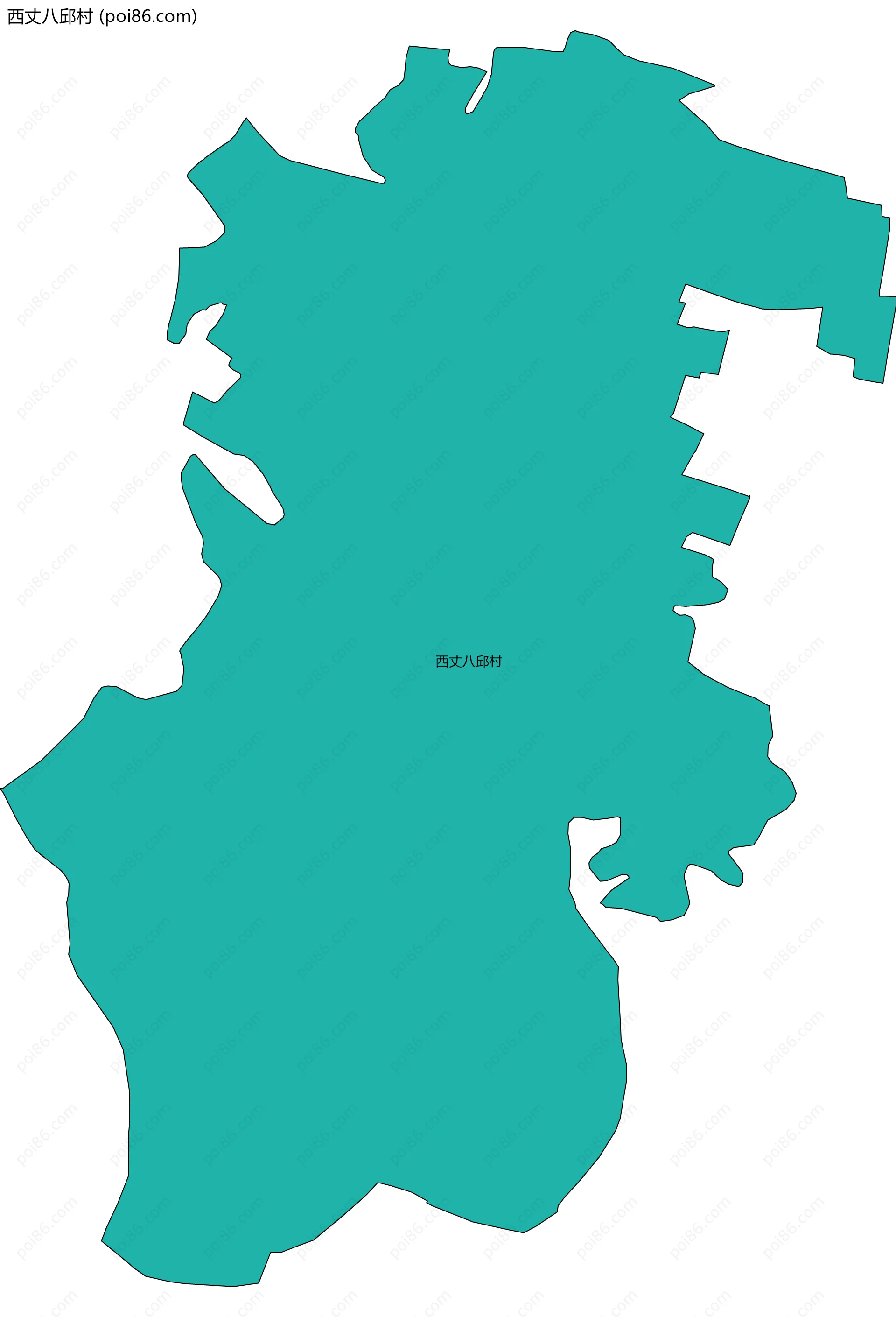 西丈八邱村边界地图