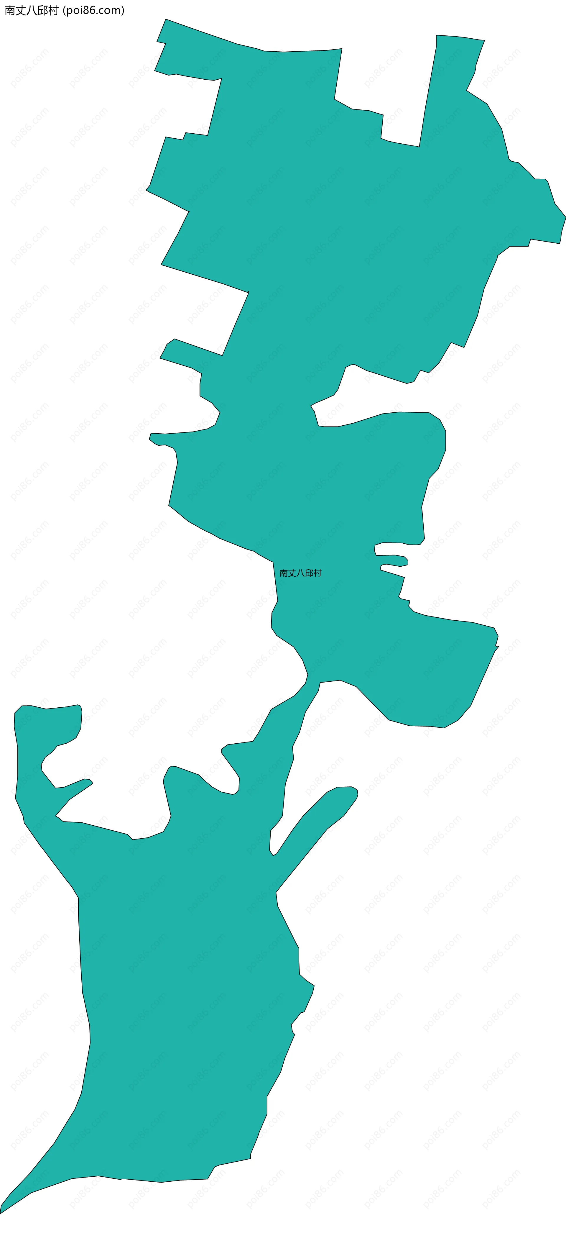 南丈八邱村边界地图