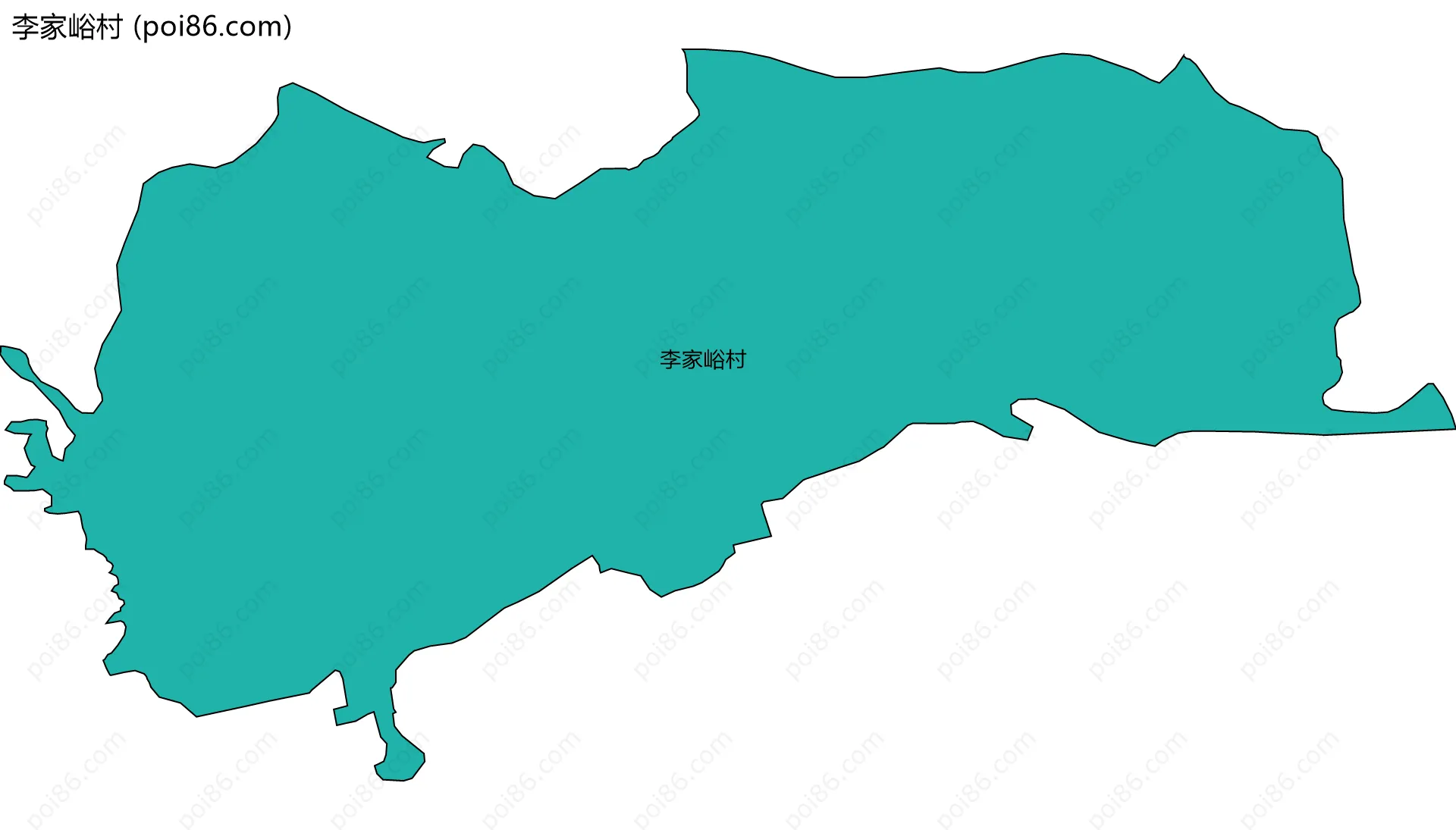 李家峪村边界地图