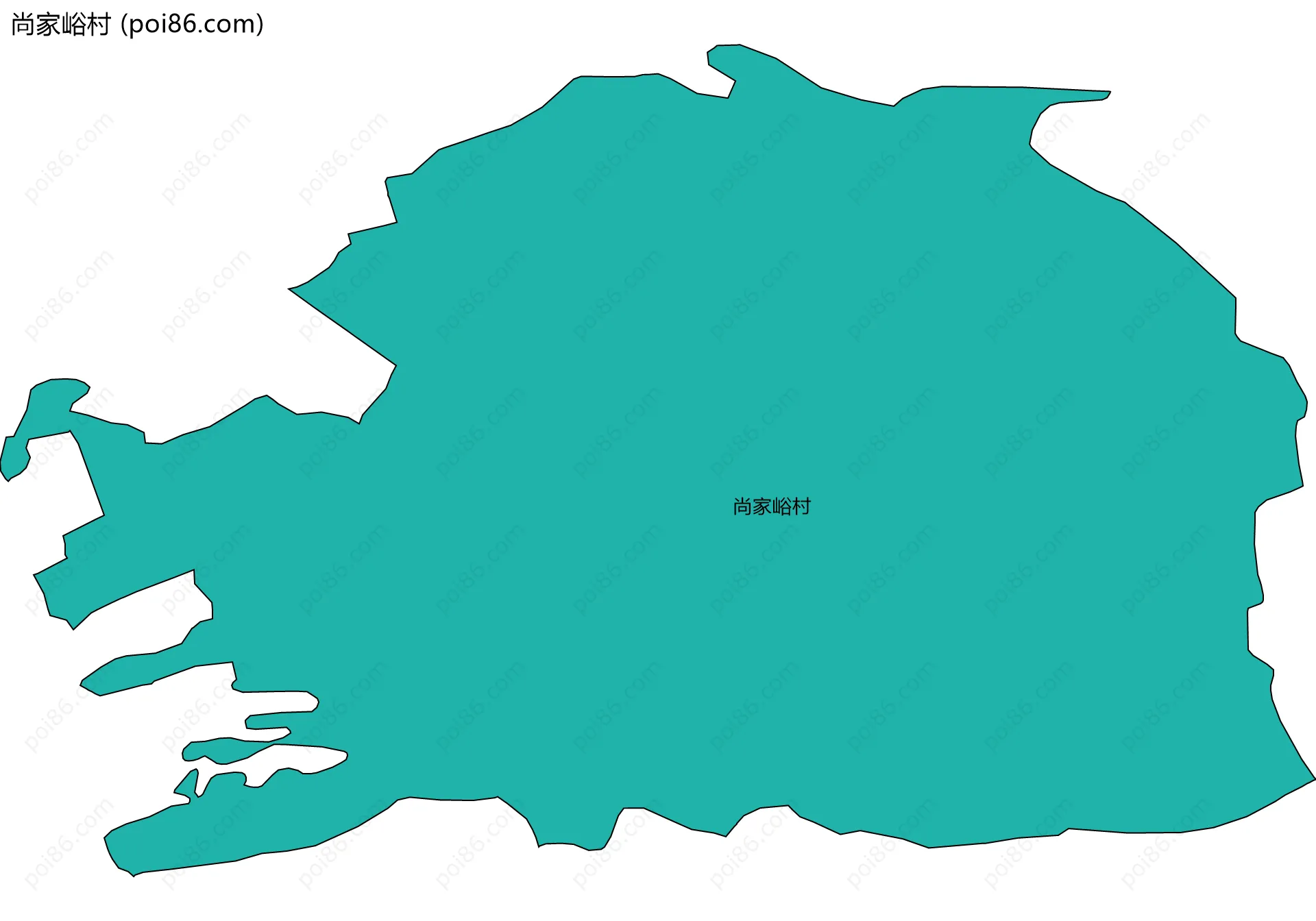 尚家峪村边界地图