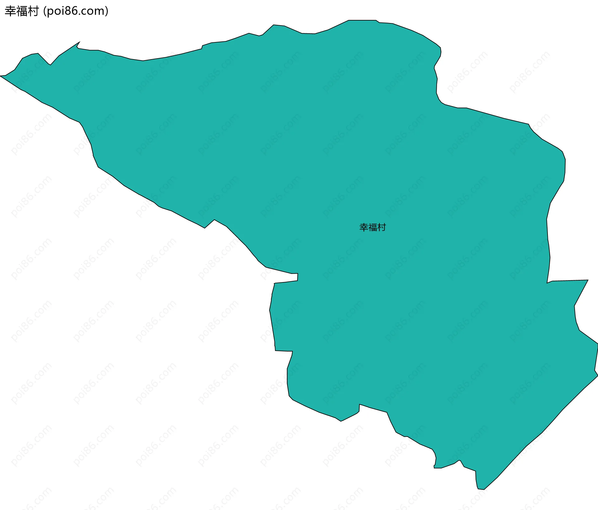 幸福村边界地图