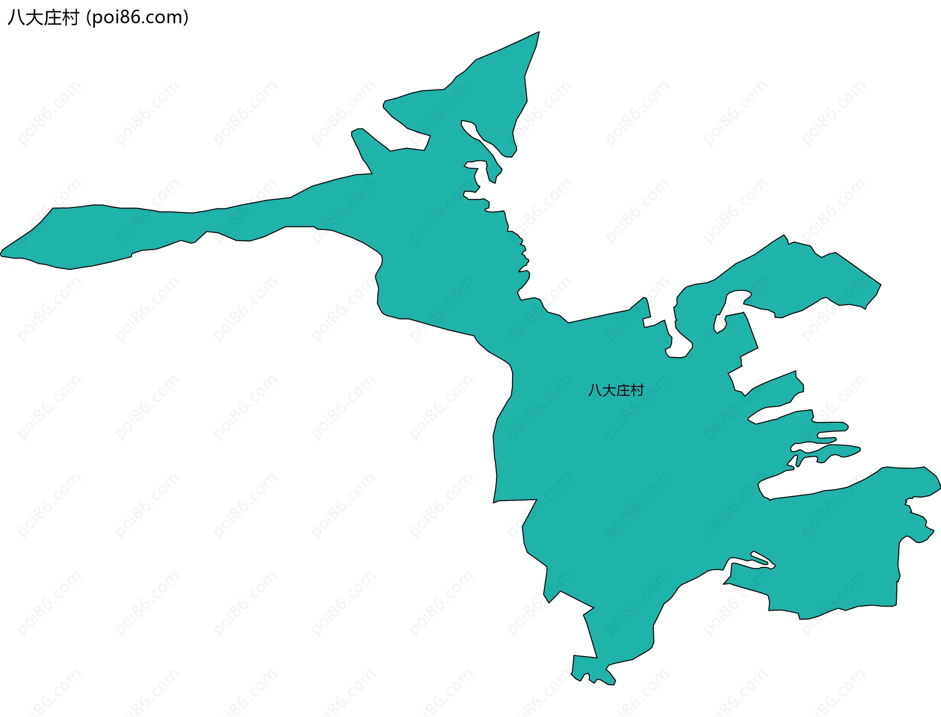八大庄村边界地图