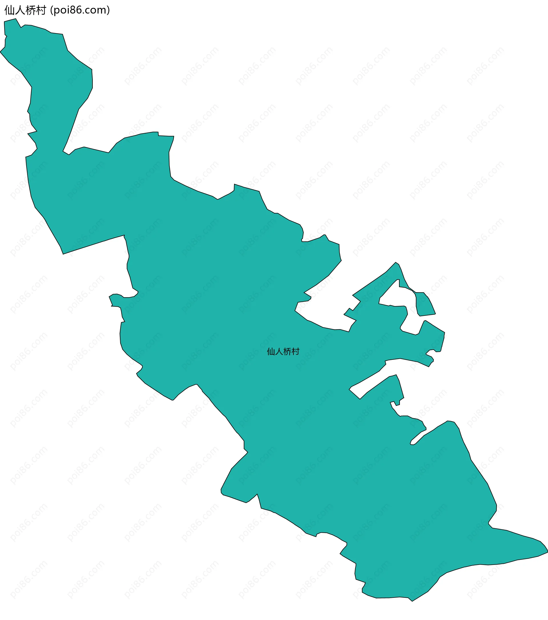 仙人桥村边界地图