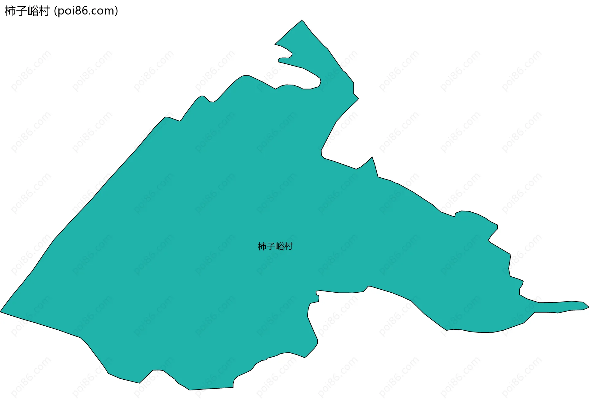 柿子峪村边界地图