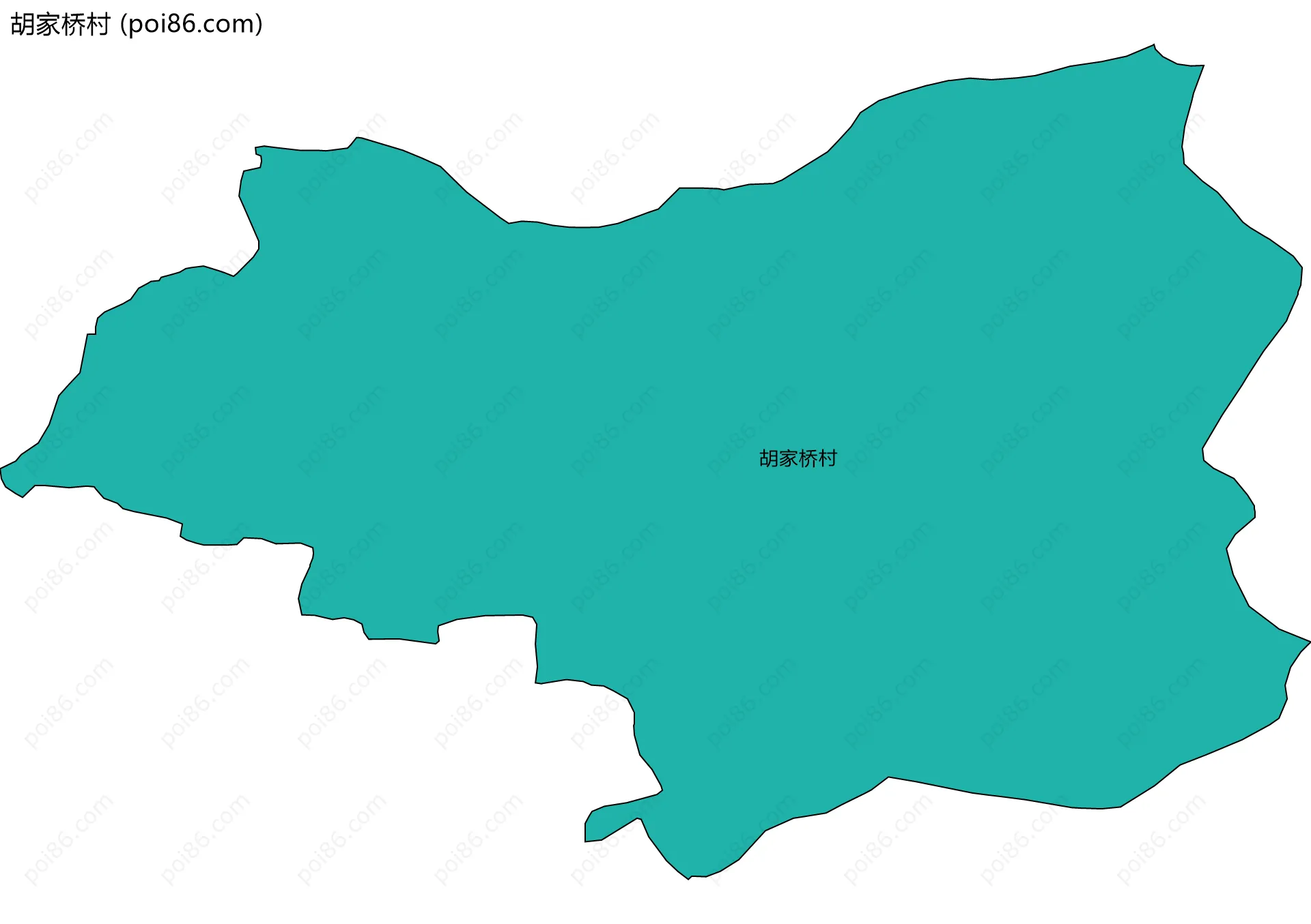 胡家桥村边界地图