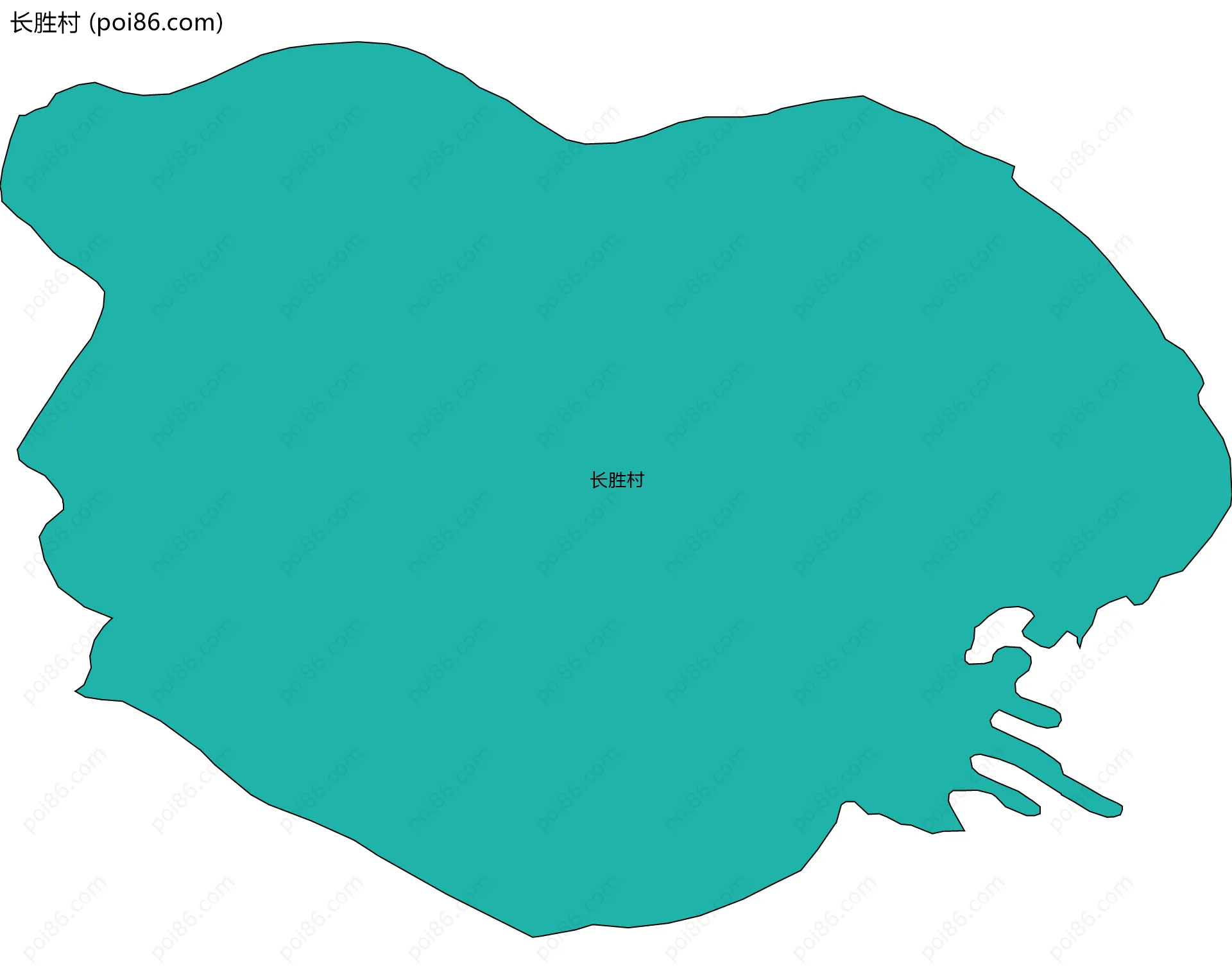 长胜村边界地图