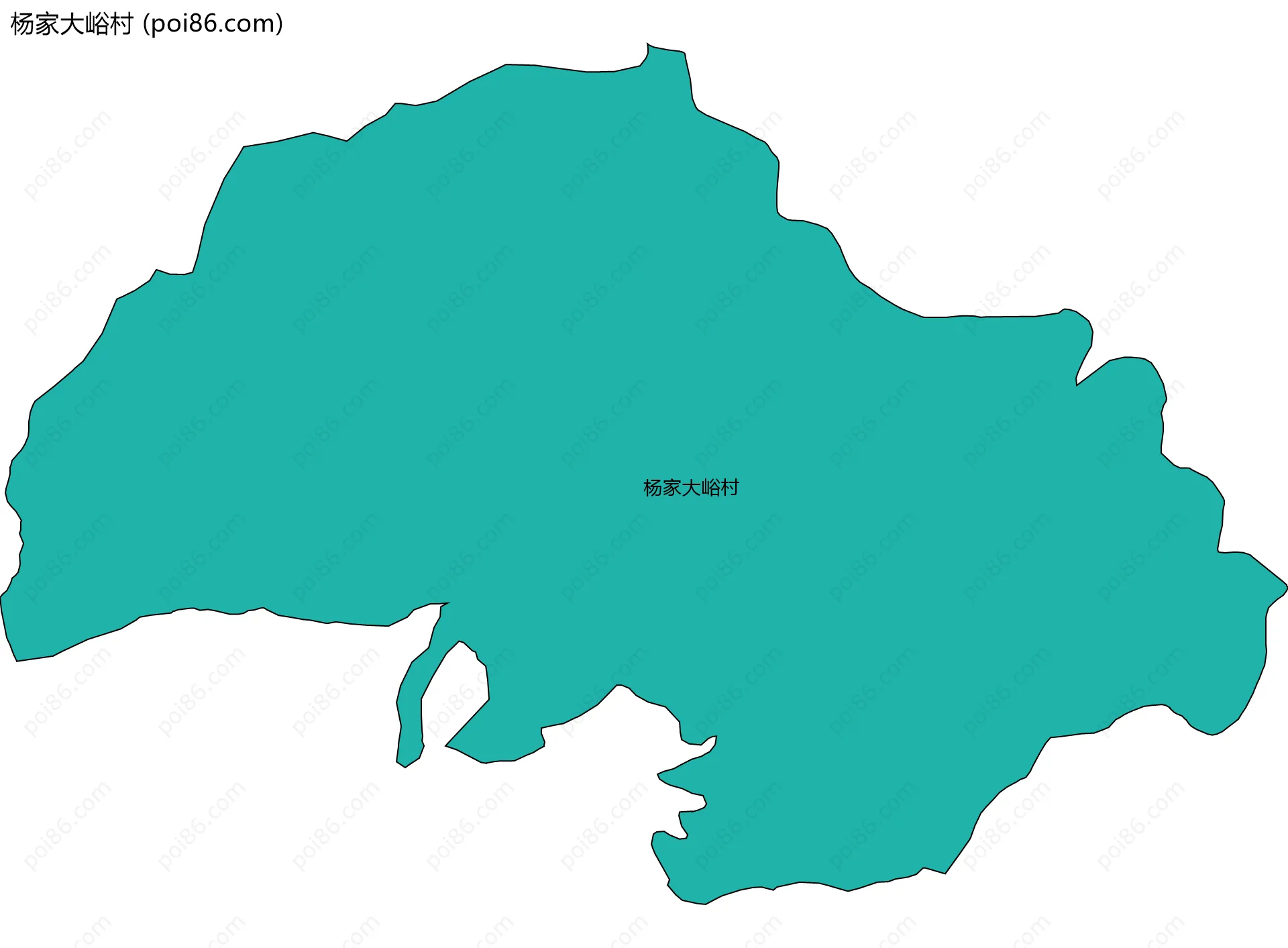 杨家大峪村边界地图