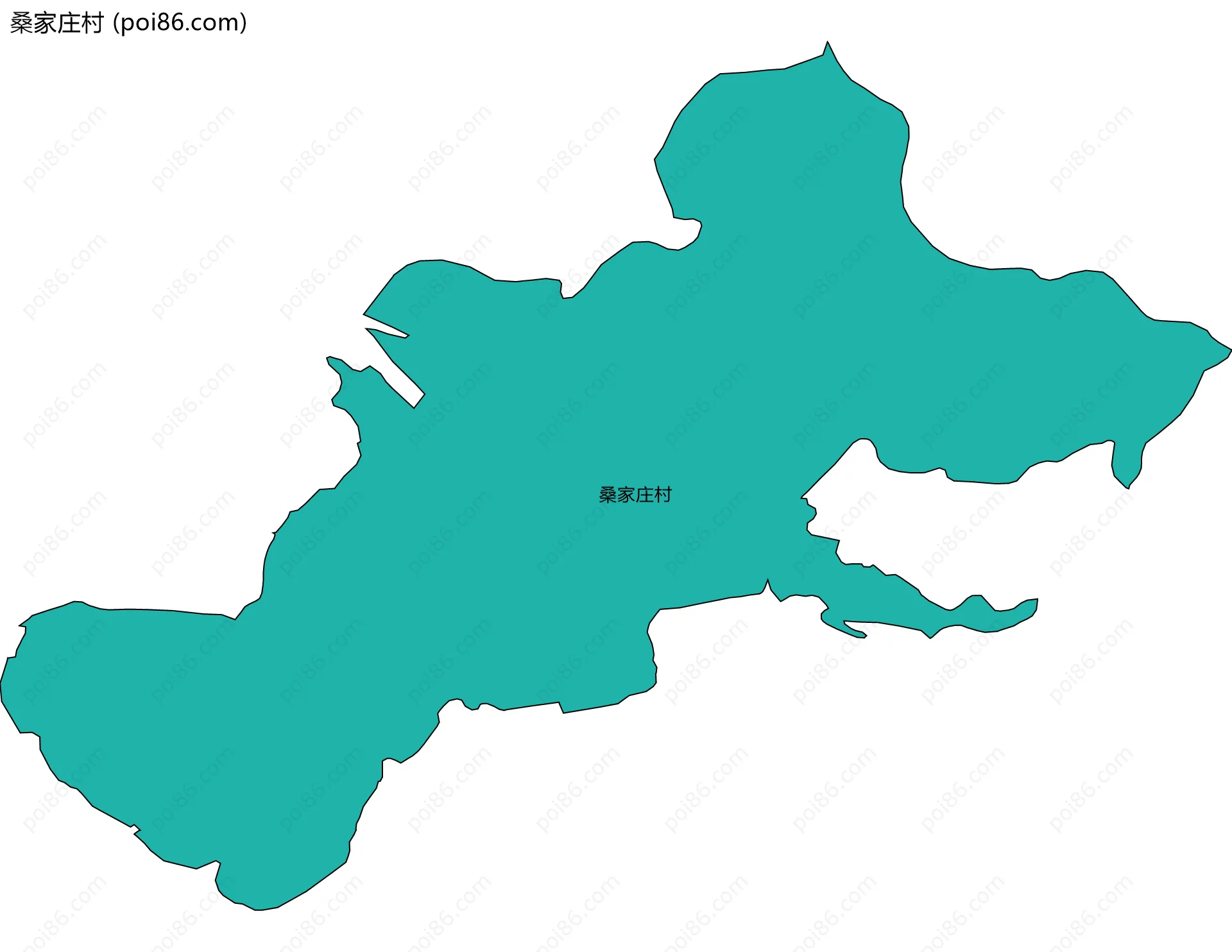 桑家庄村边界地图