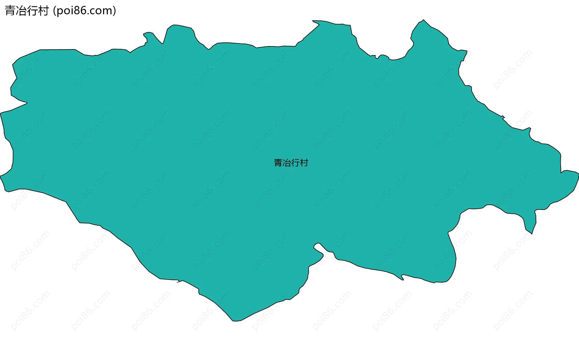 青冶行村边界地图