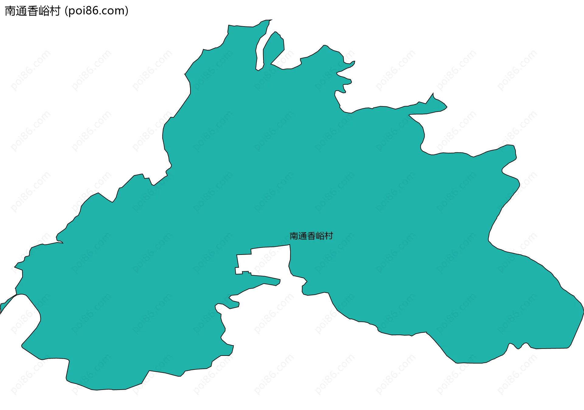 南通香峪村边界地图