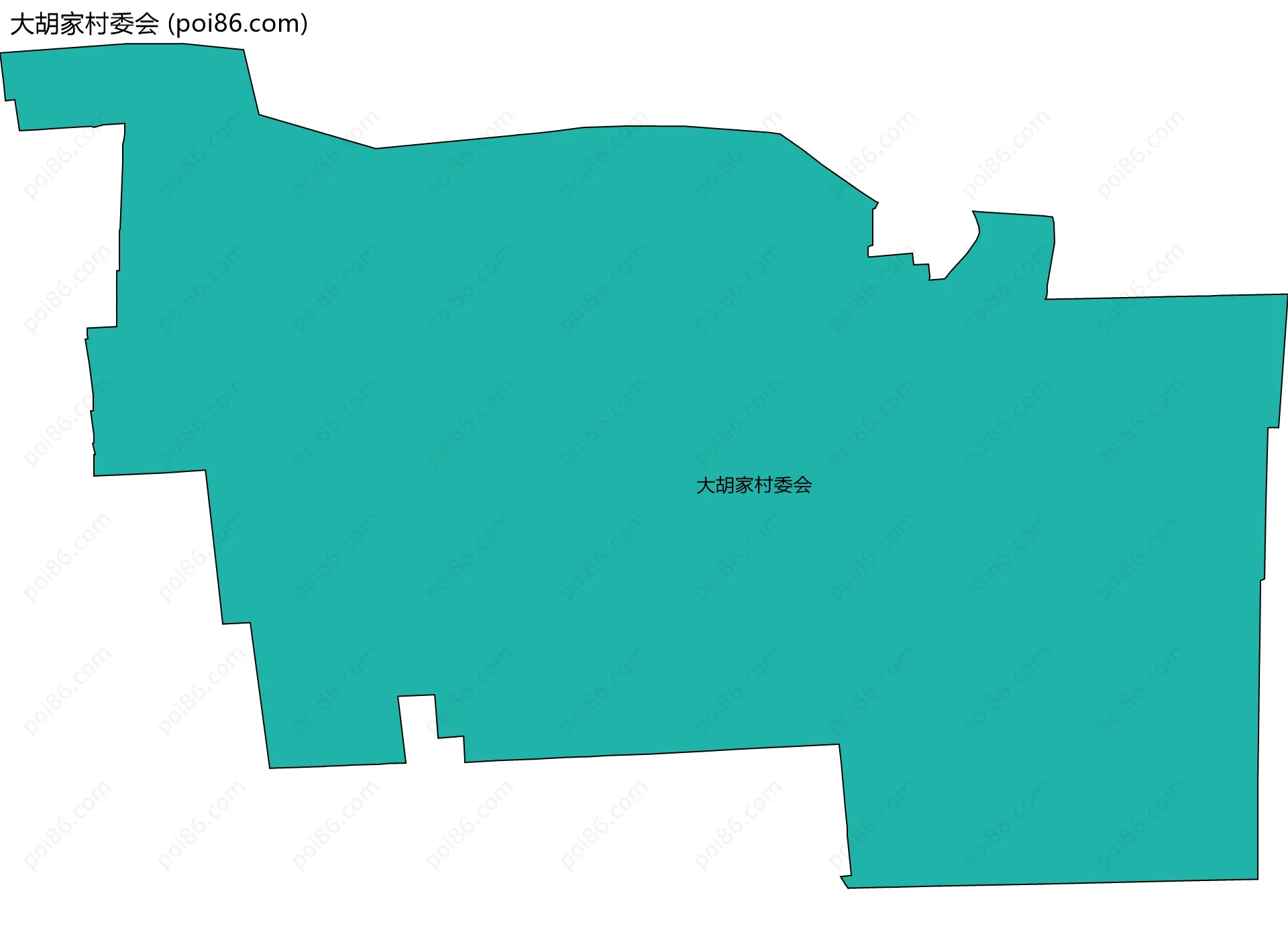 大胡家村委会边界地图