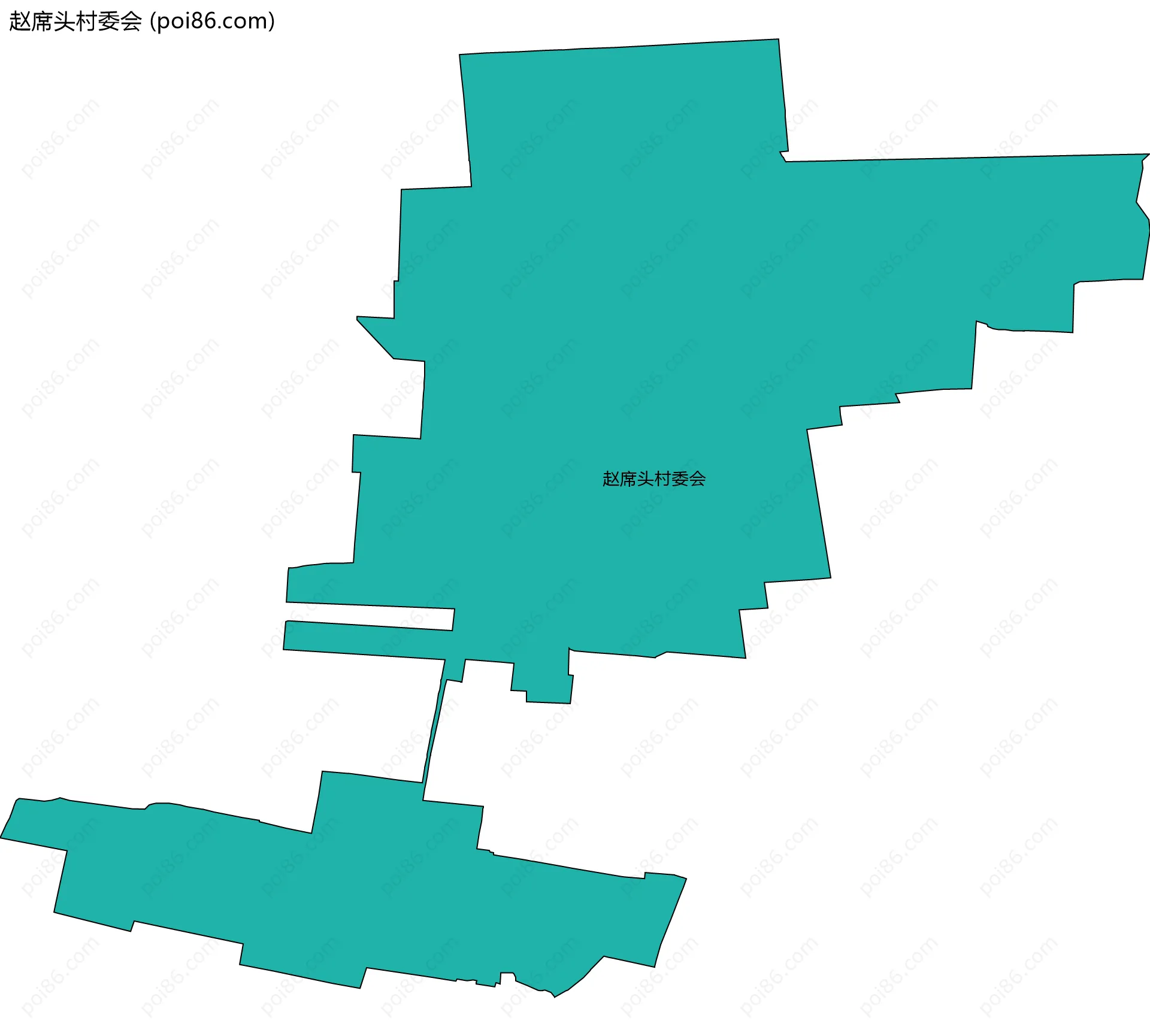 赵席头村委会边界地图