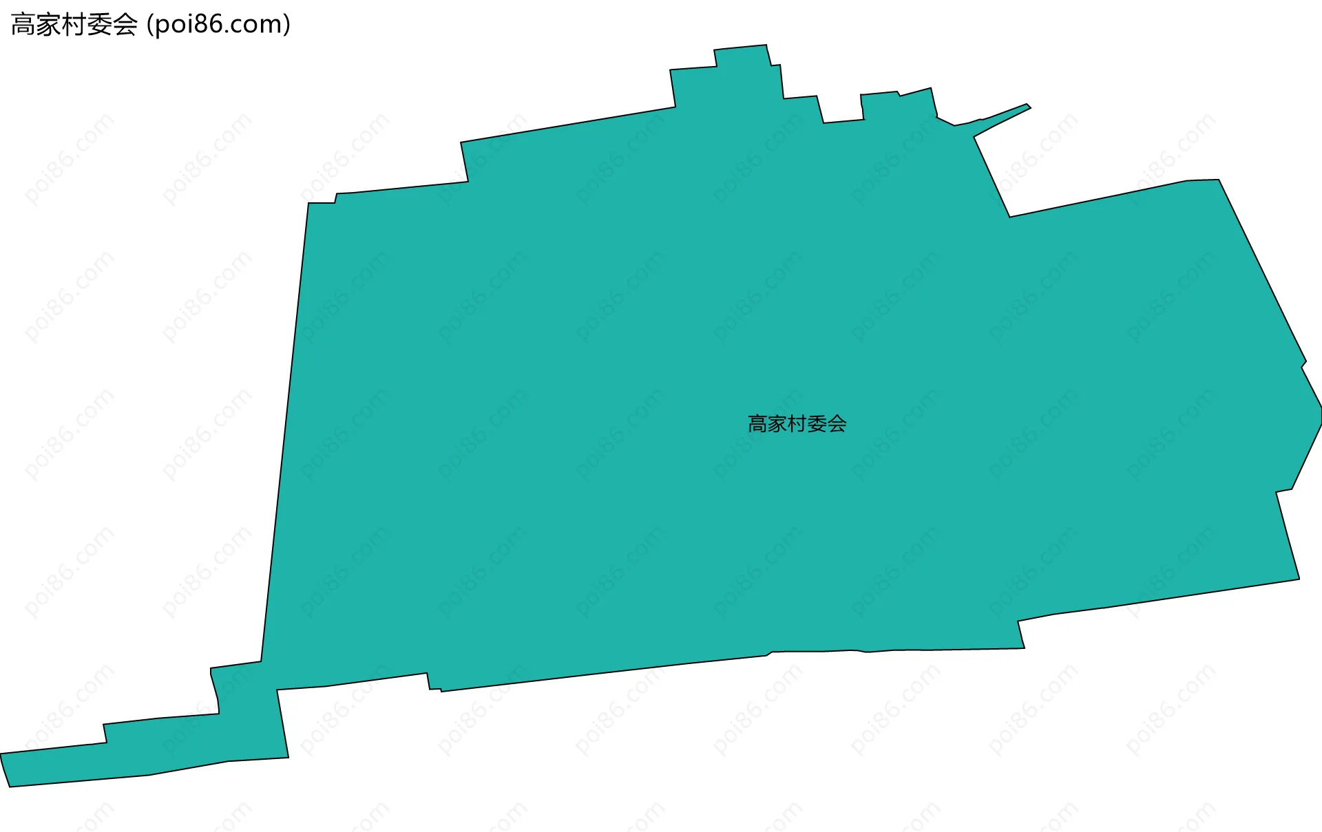 高家村委会边界地图