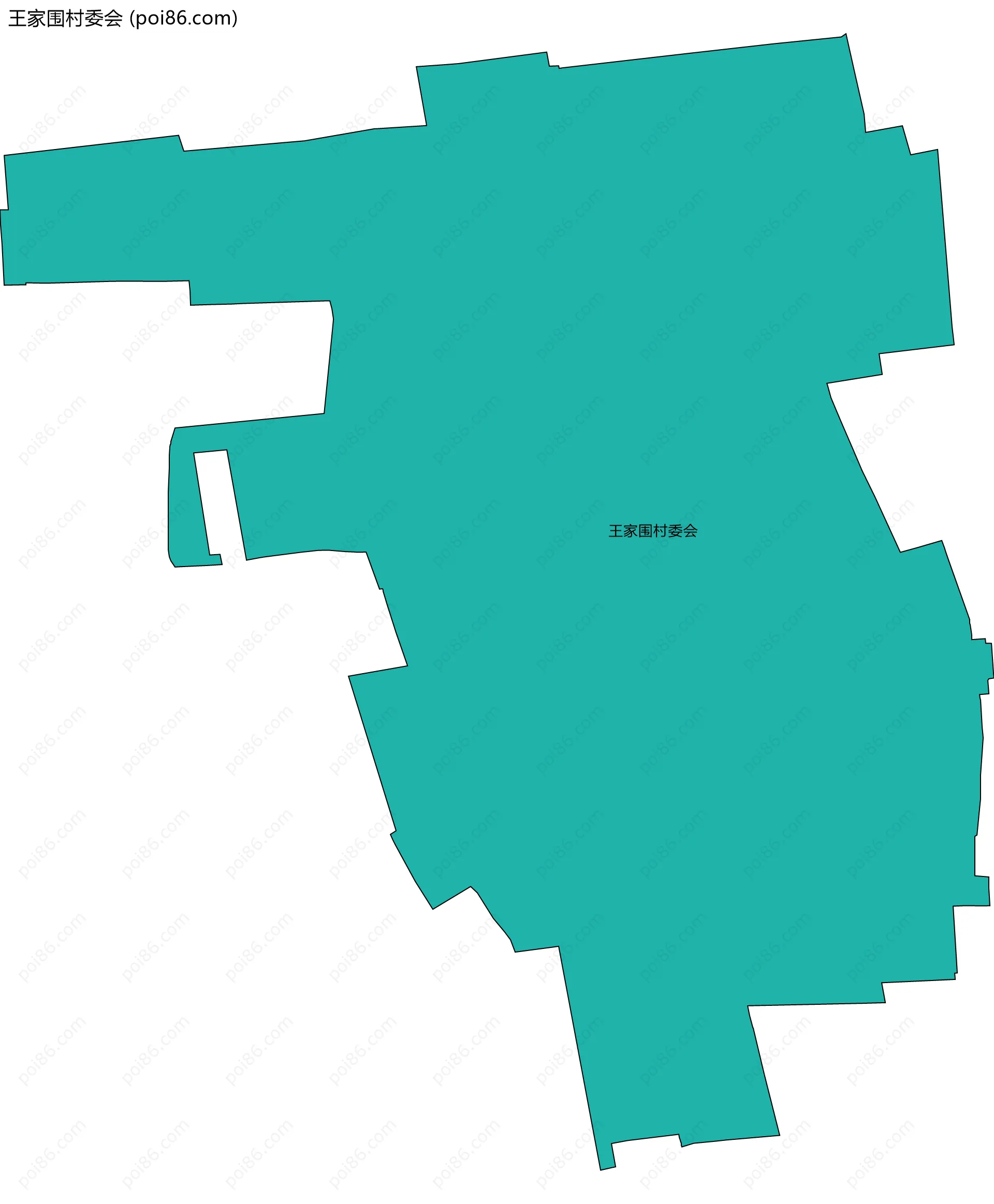 王家围村委会边界地图