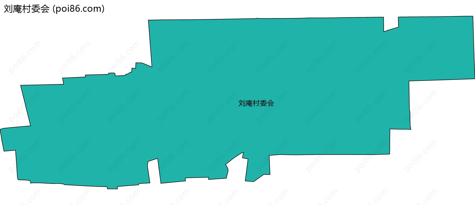 刘庵村委会边界地图