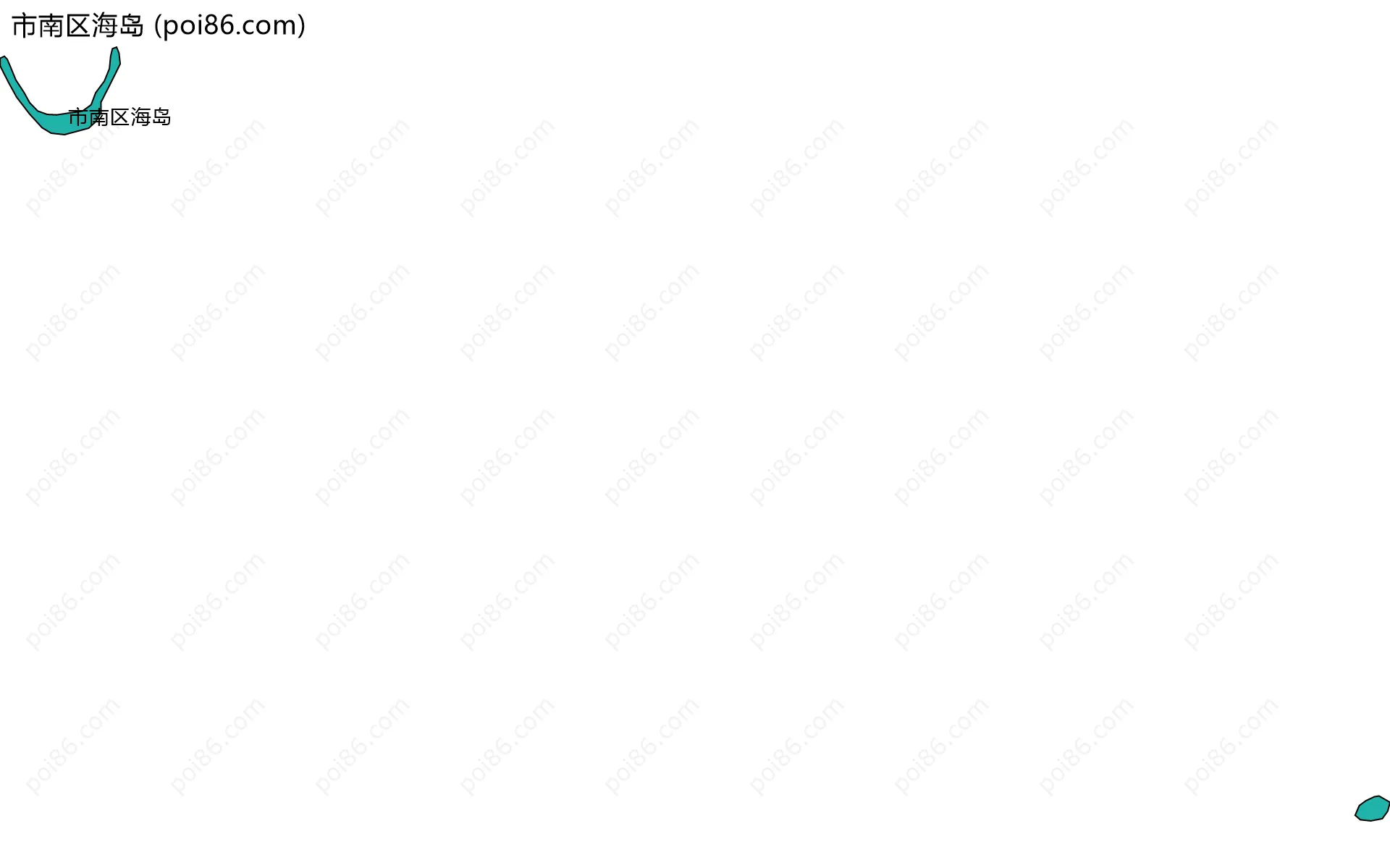 市南区海岛边界地图(五级行政区划)