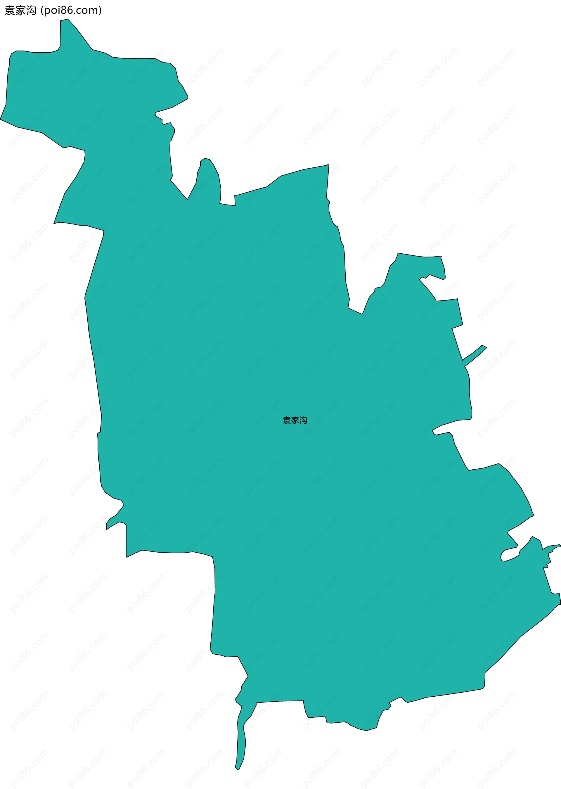 袁家沟边界地图