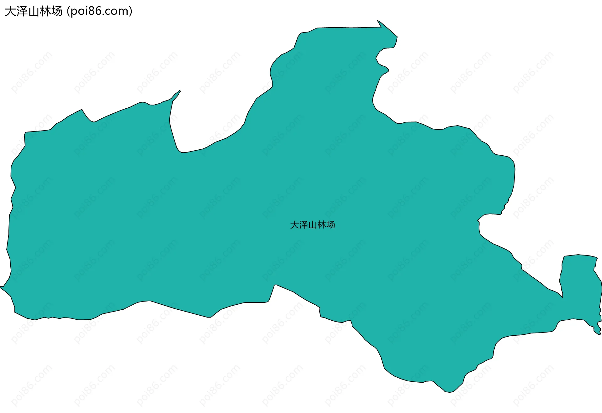 大泽山林场边界地图