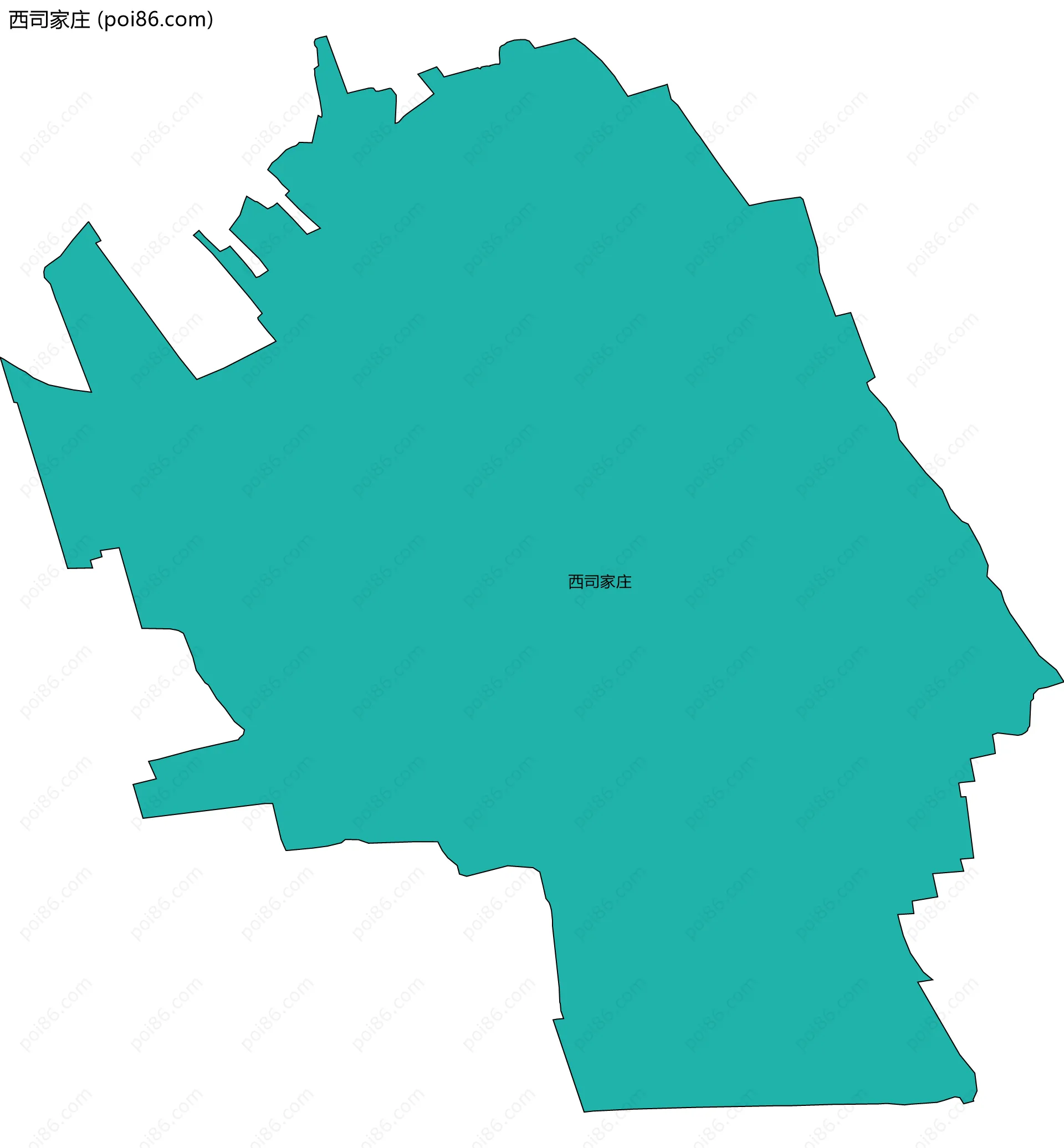 西司家庄边界地图