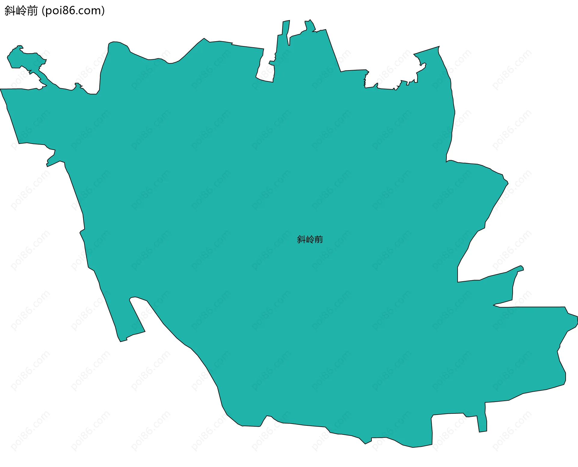 斜岭前边界地图