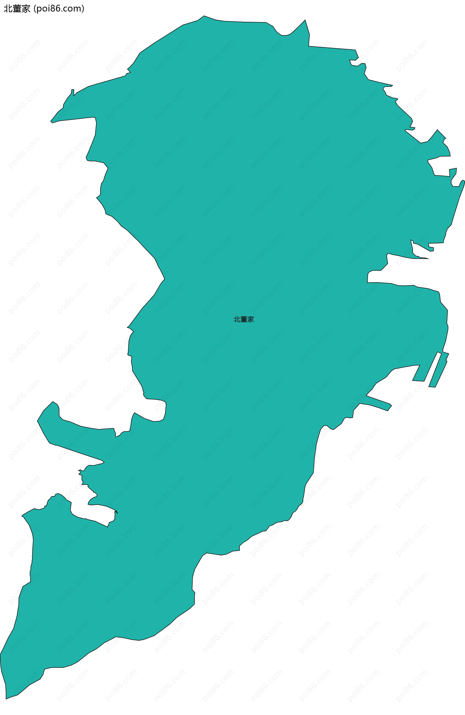 北董家边界地图