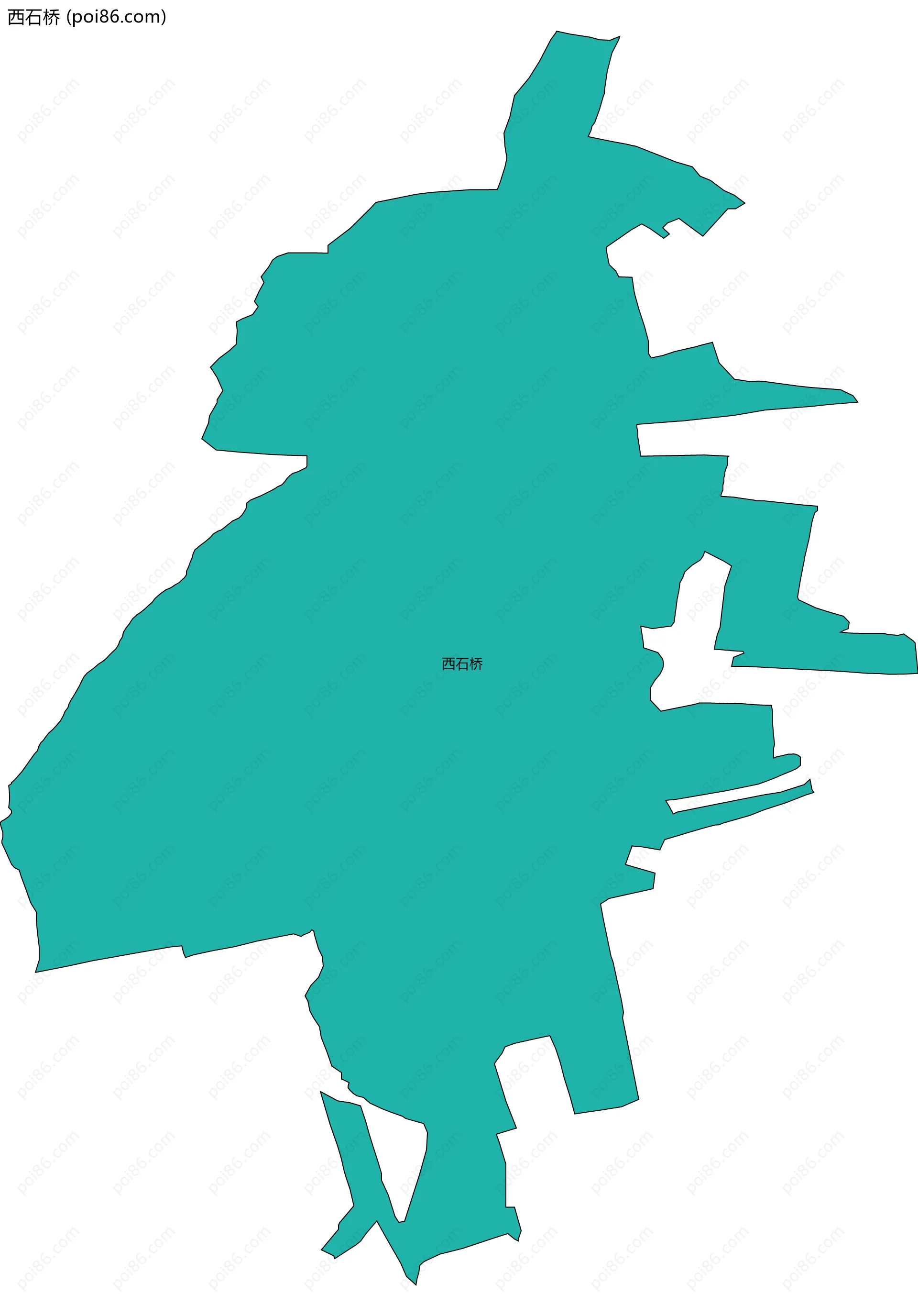 西石桥边界地图