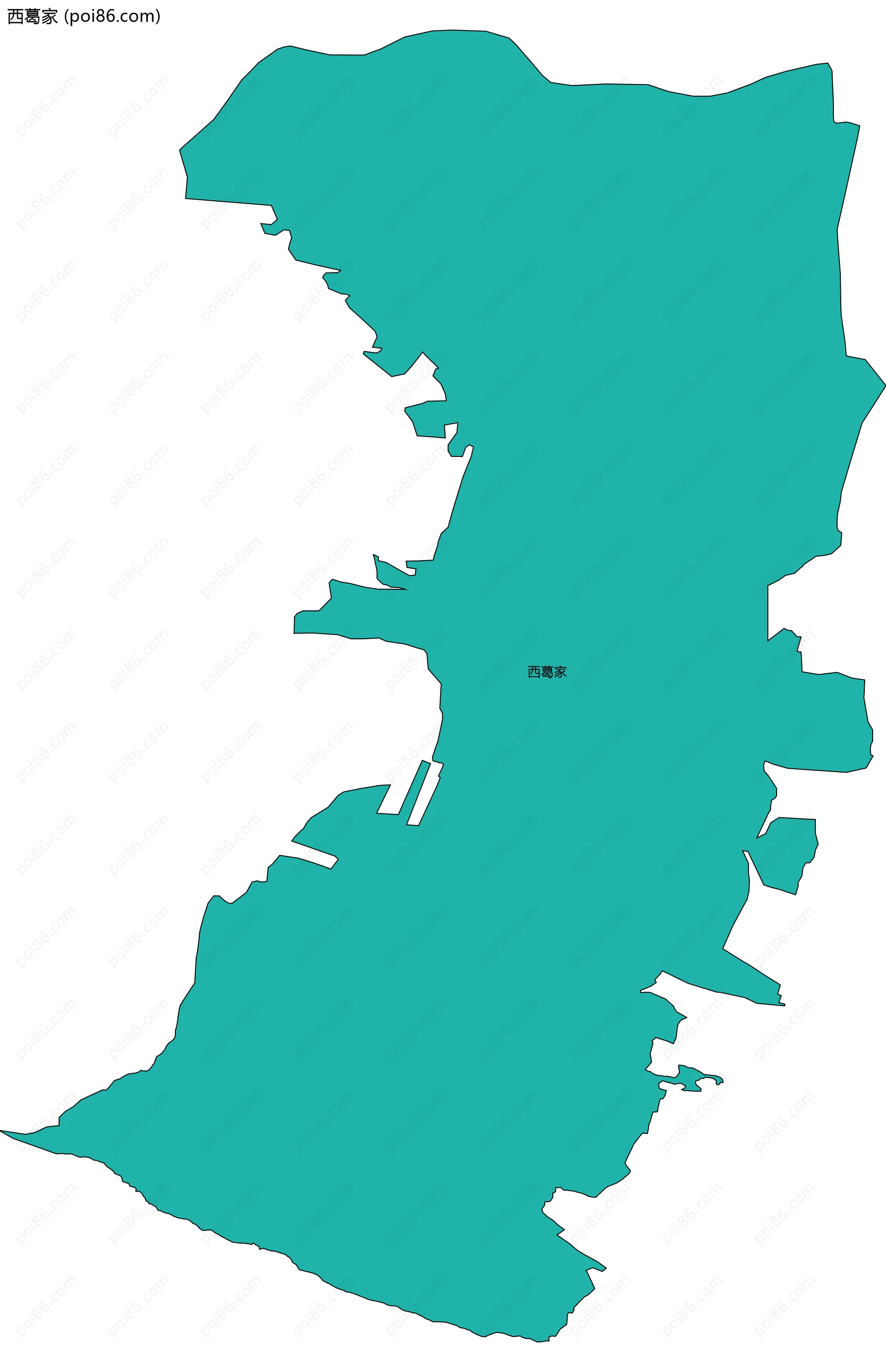 西葛家边界地图