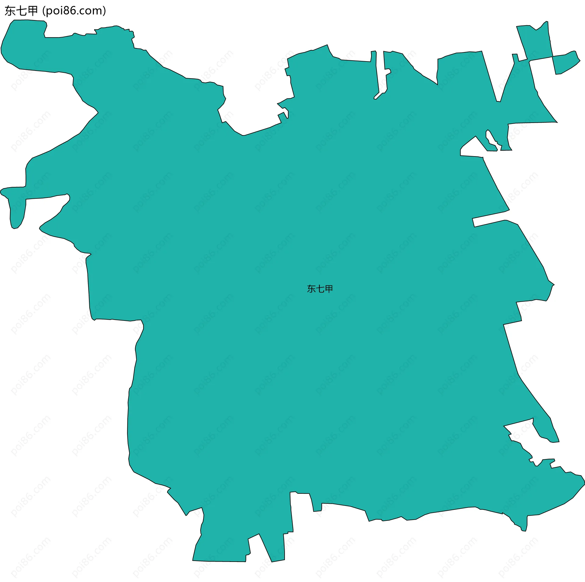 东七甲边界地图