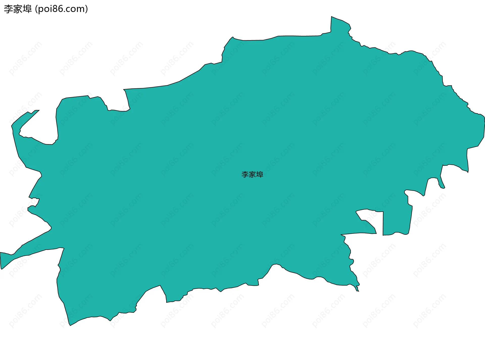 李家埠边界地图