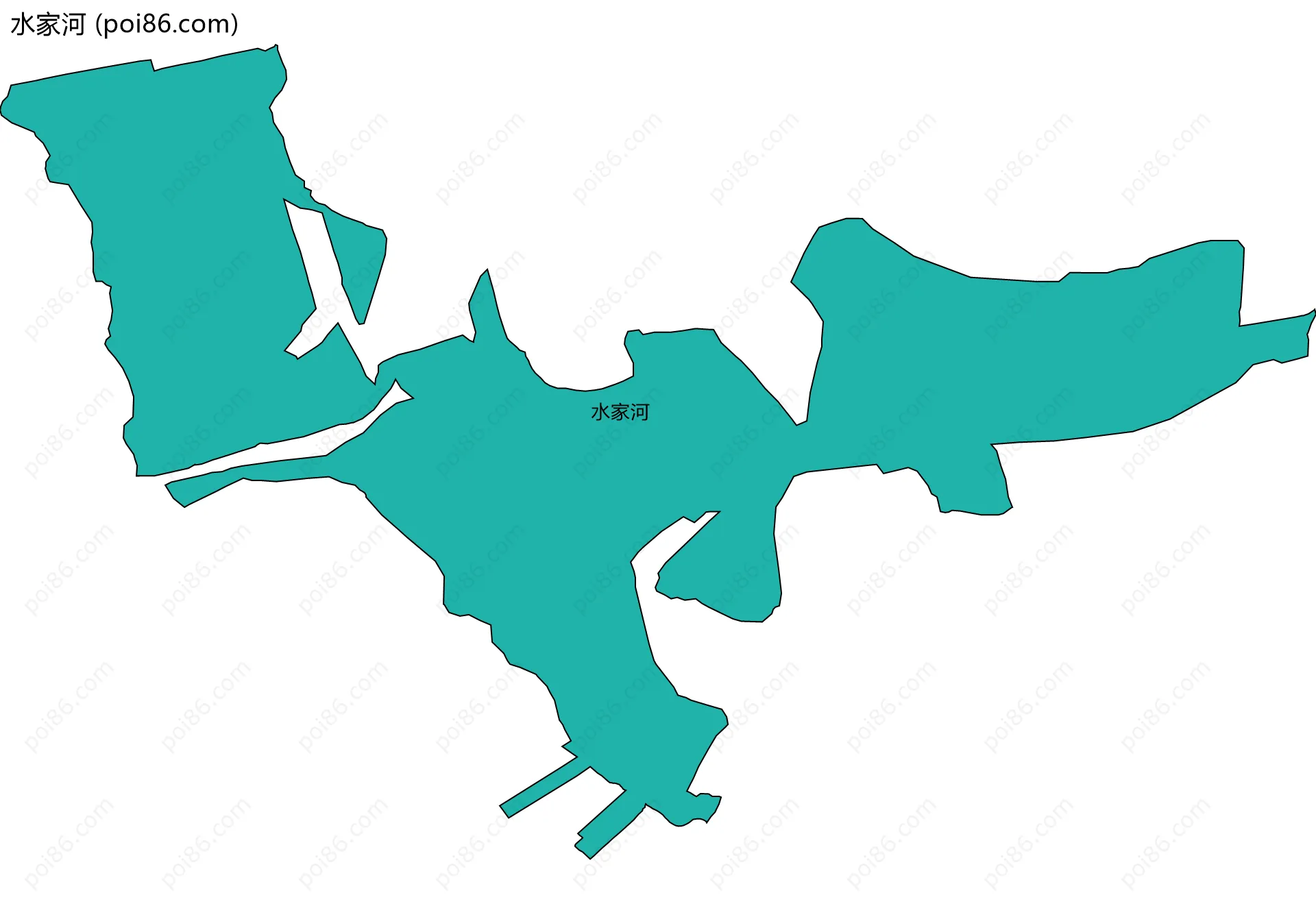 水家河边界地图