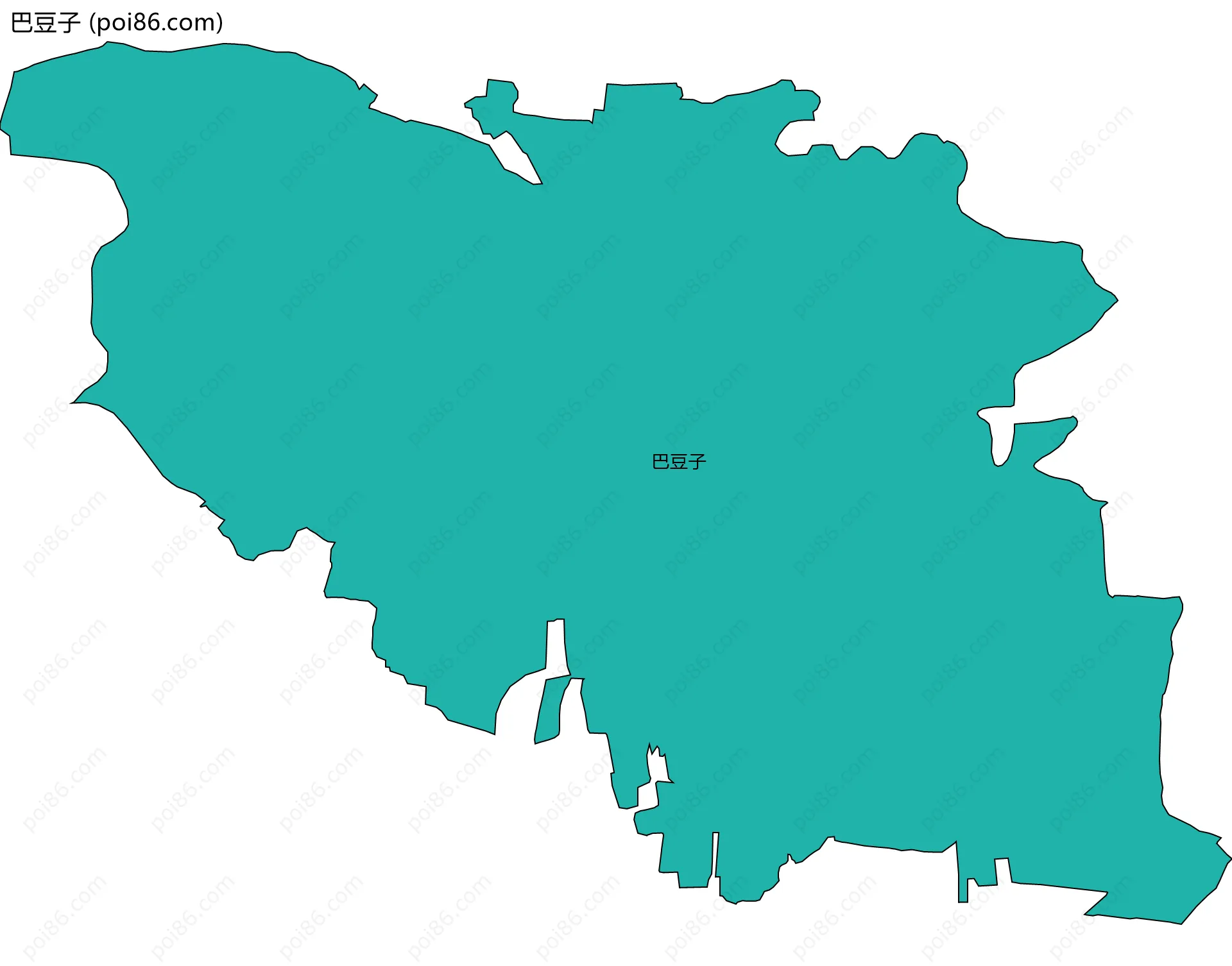 巴豆子边界地图