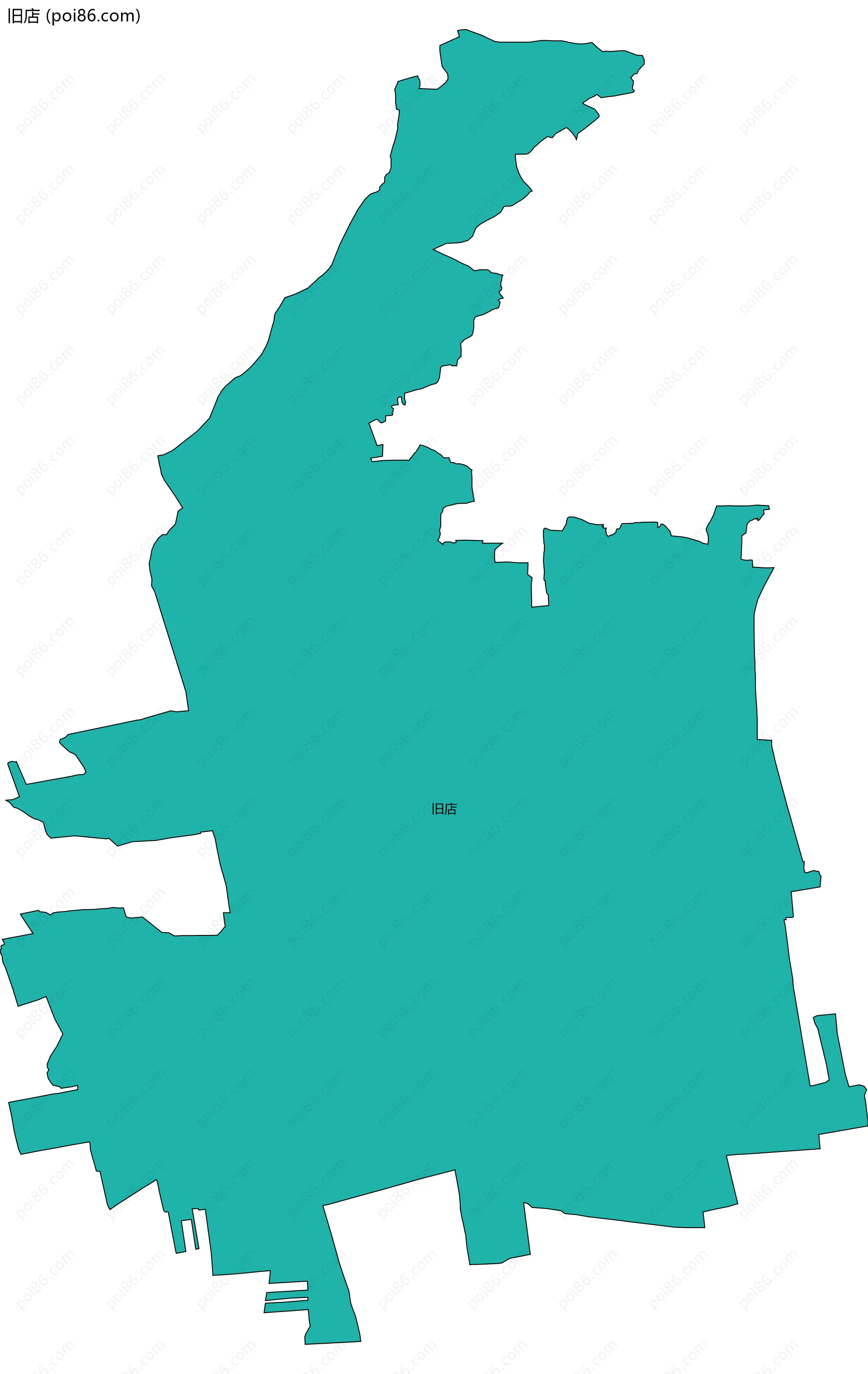 旧店边界地图
