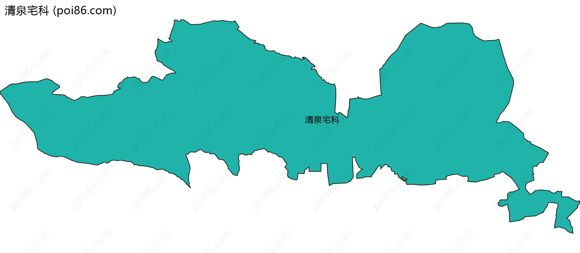 清泉宅科边界地图