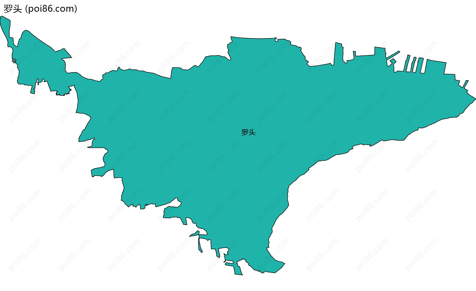 罗头边界地图