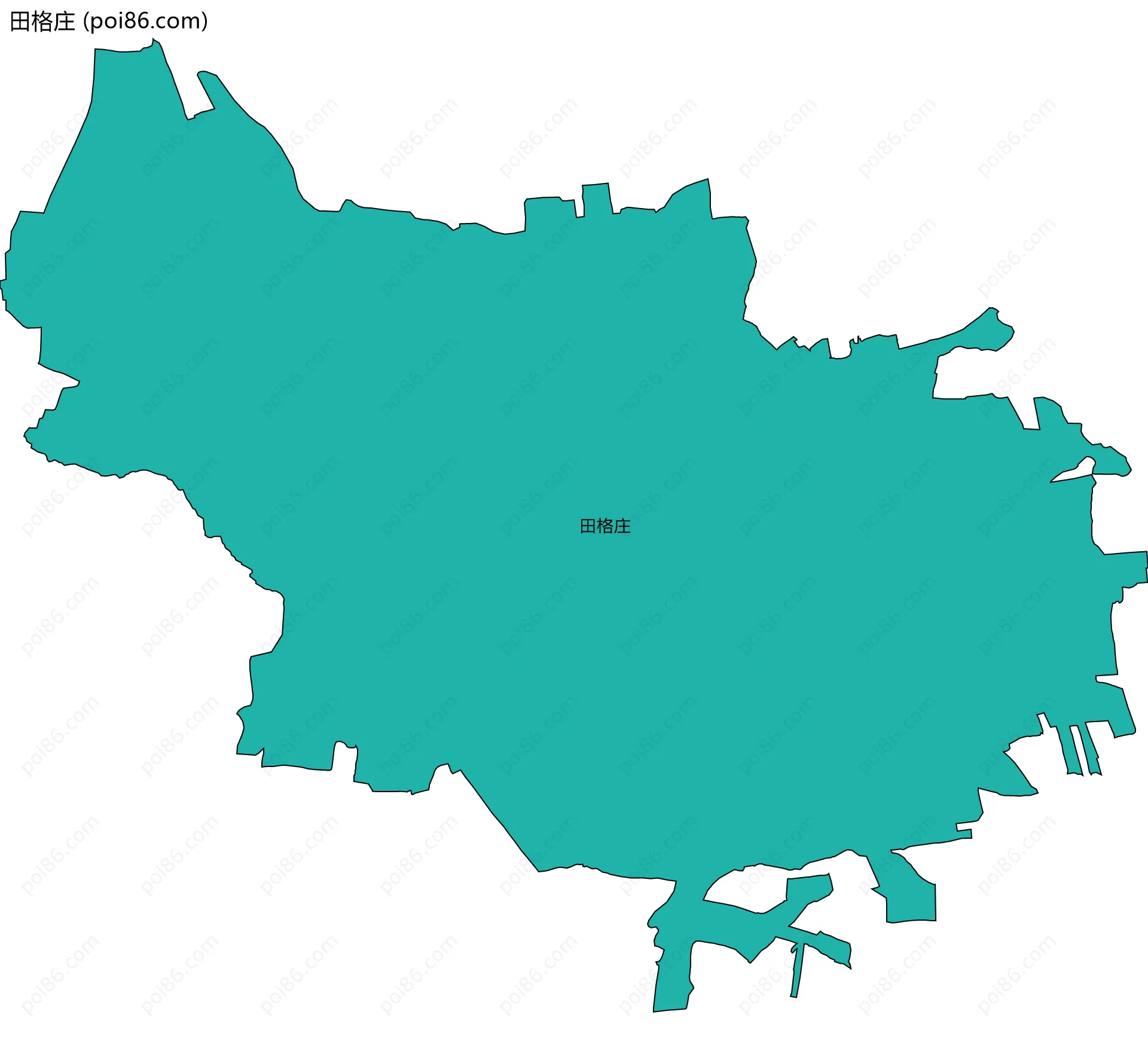 田格庄边界地图