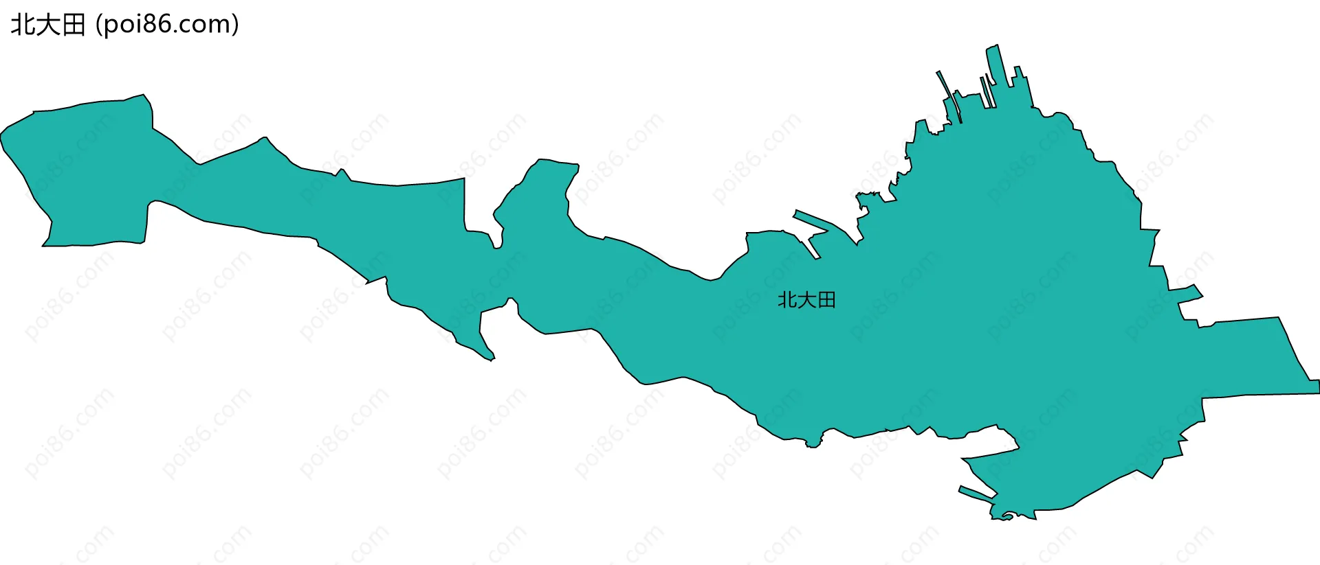 北大田边界地图