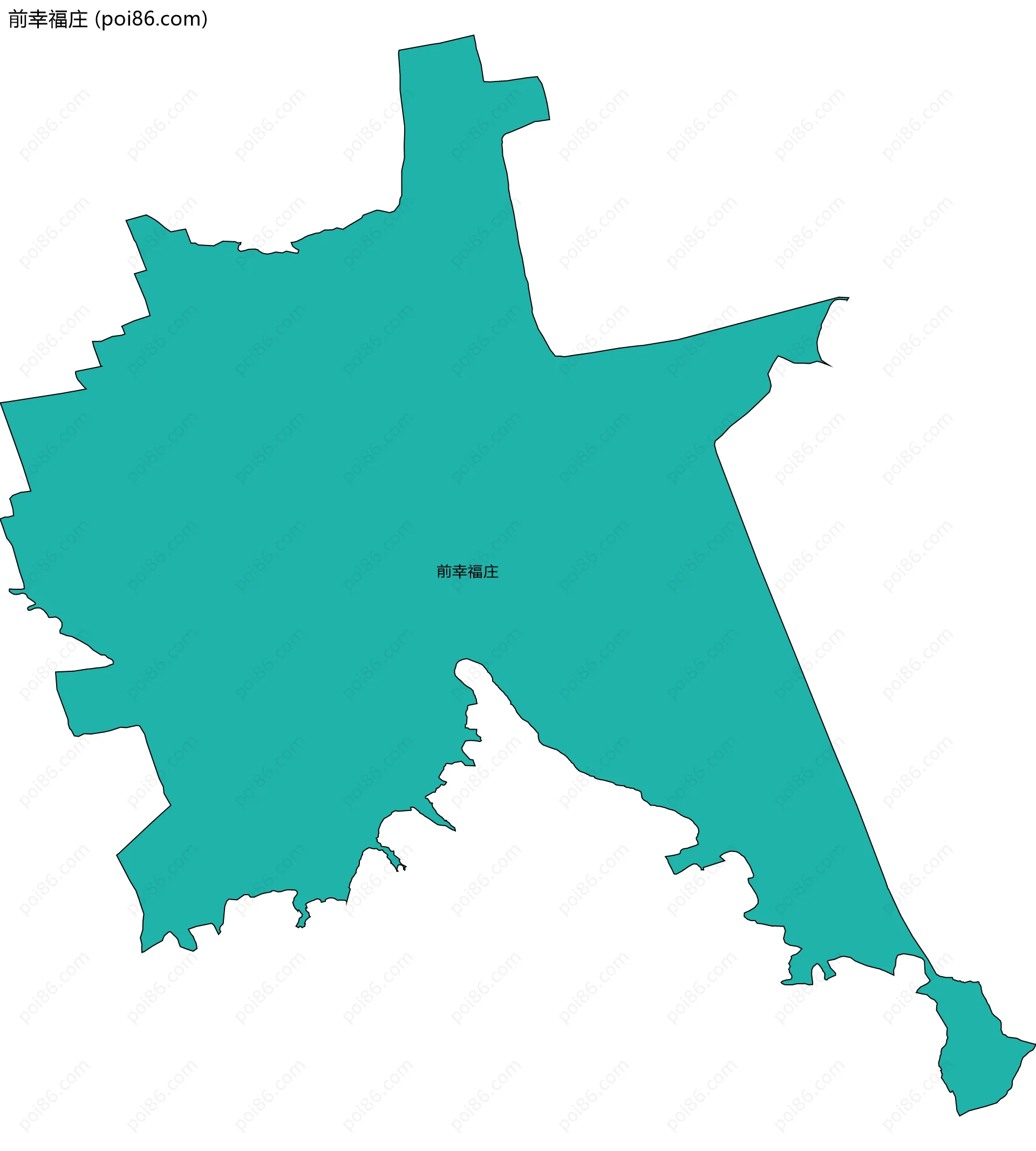 前幸福庄边界地图