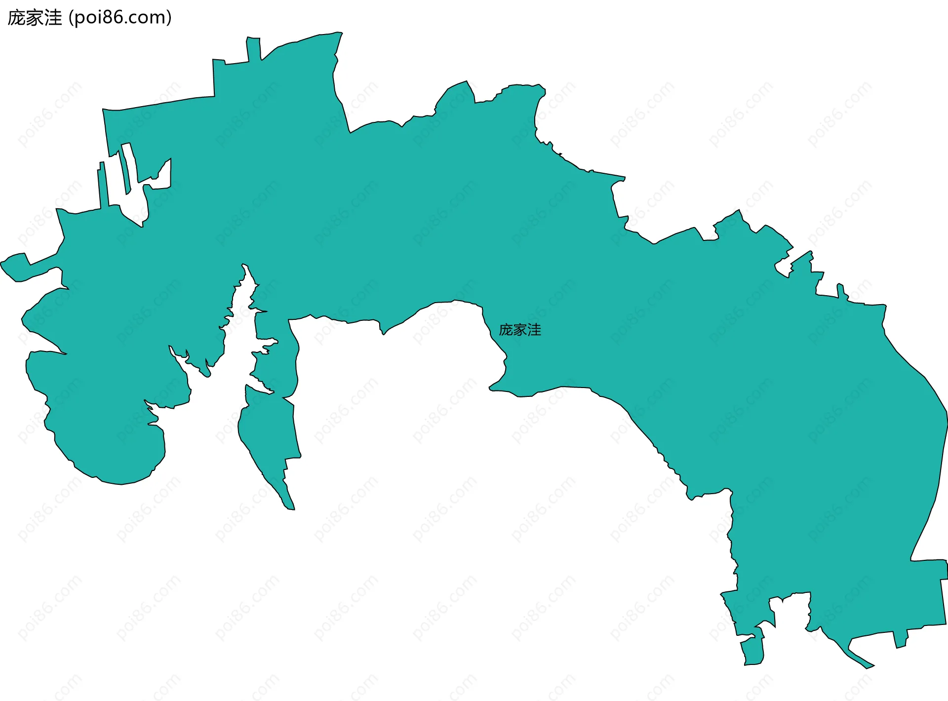 庞家洼边界地图