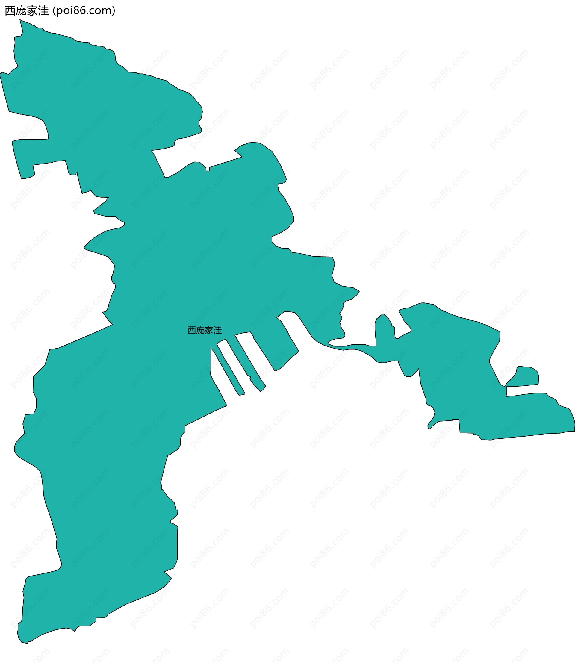 西庞家洼边界地图