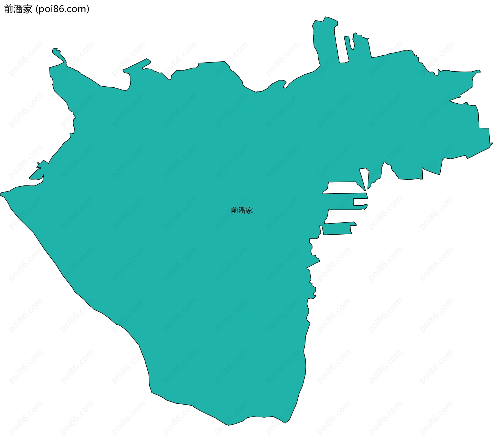 前潘家边界地图