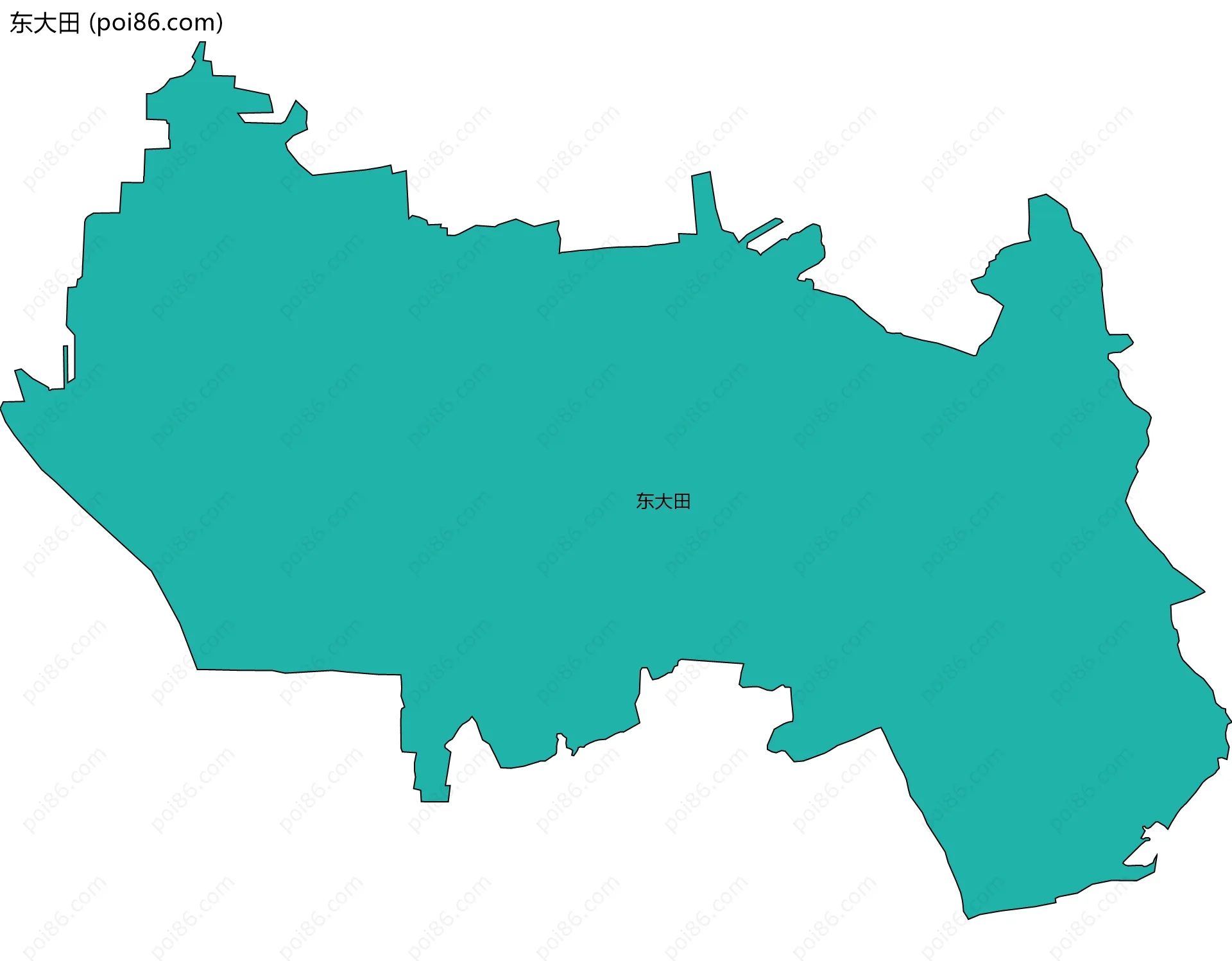 东大田边界地图