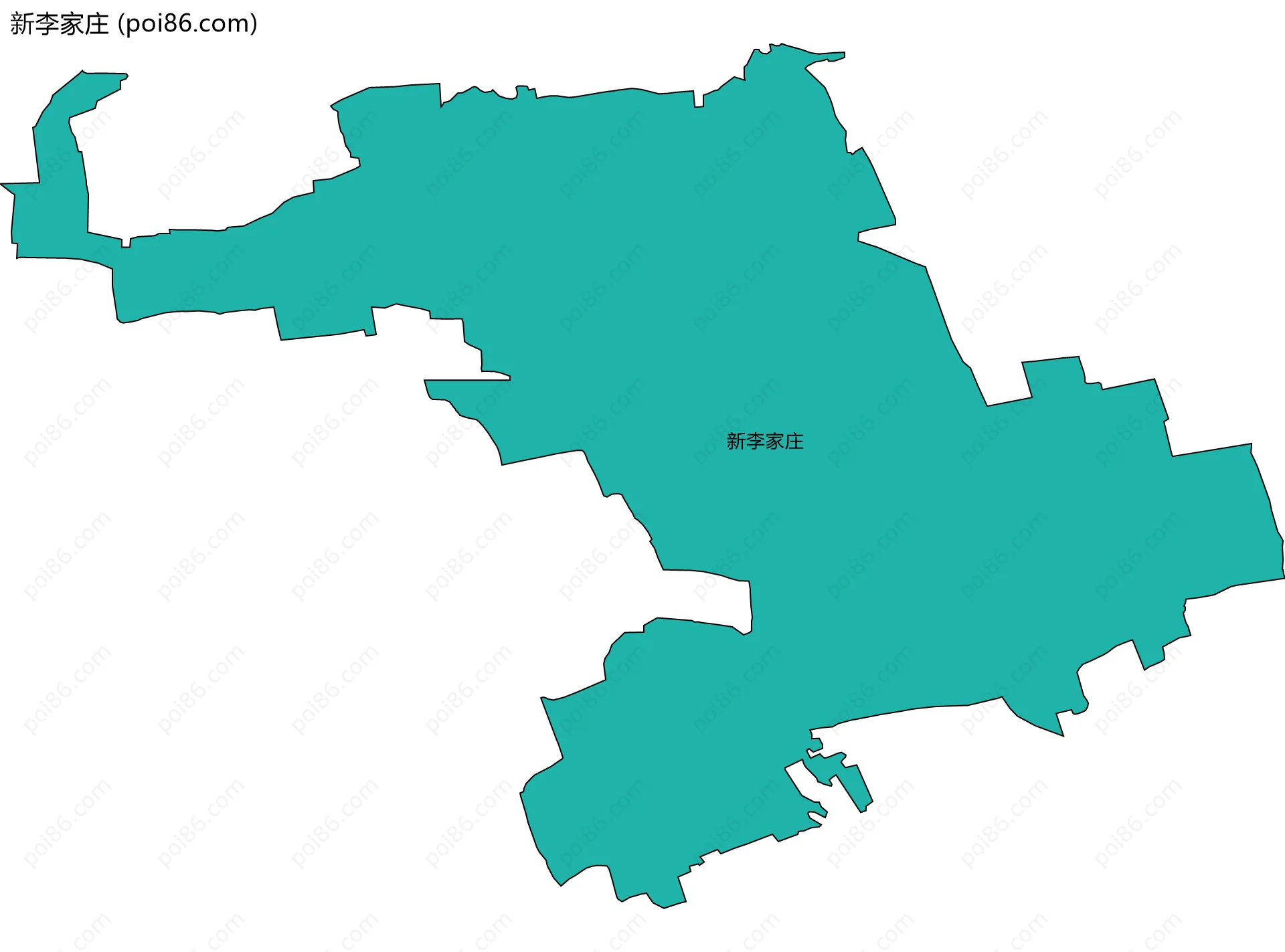 新李家庄边界地图