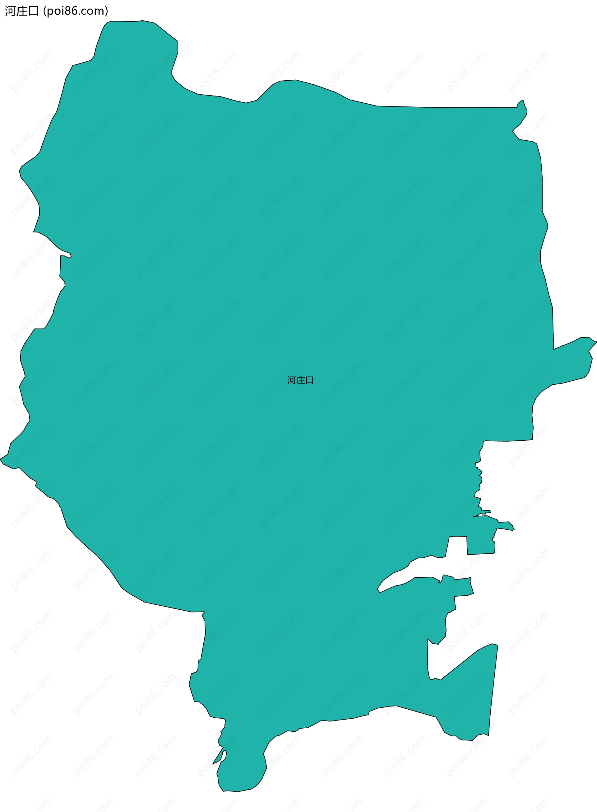 河庄口边界地图