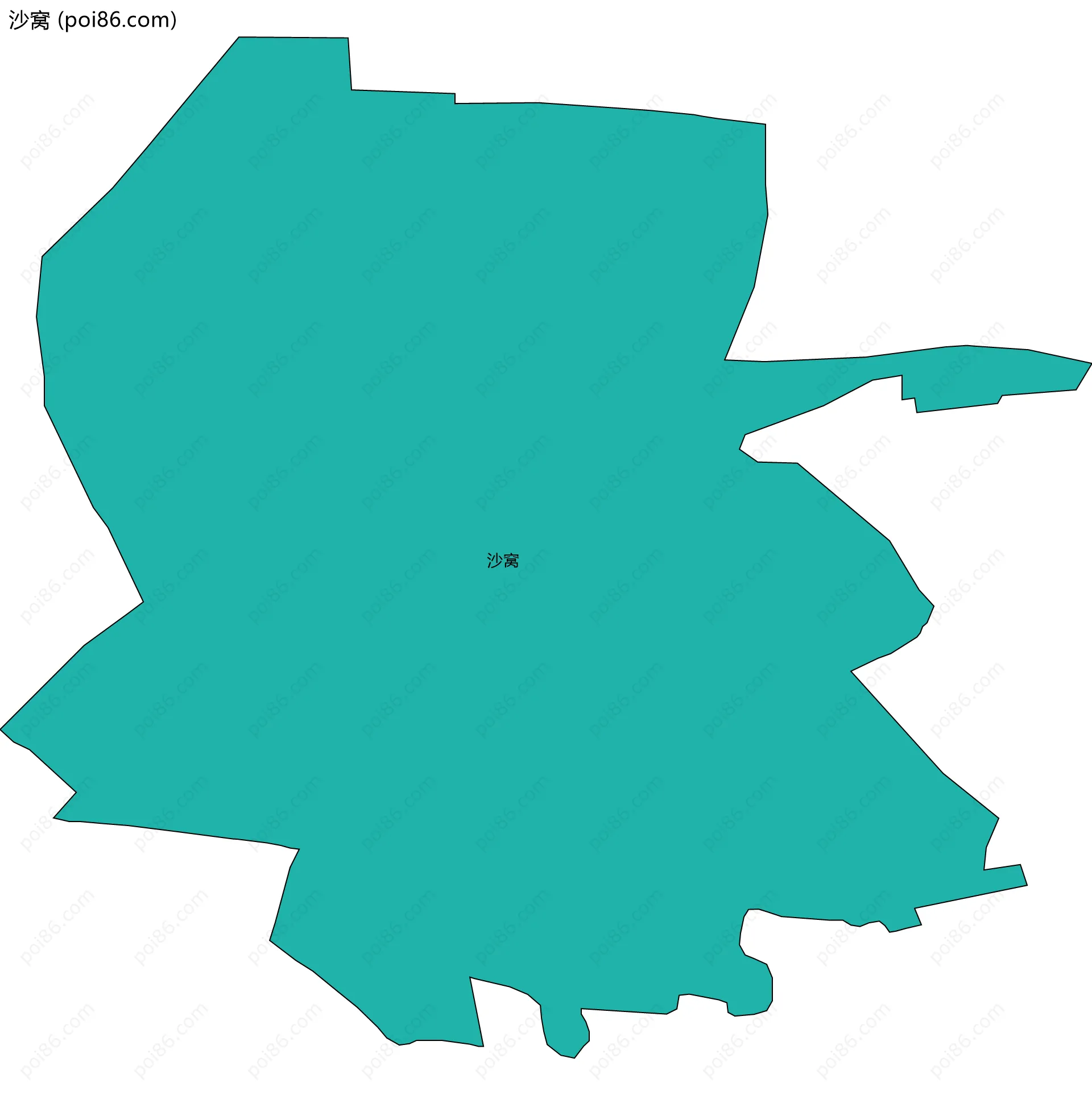 沙窝边界地图