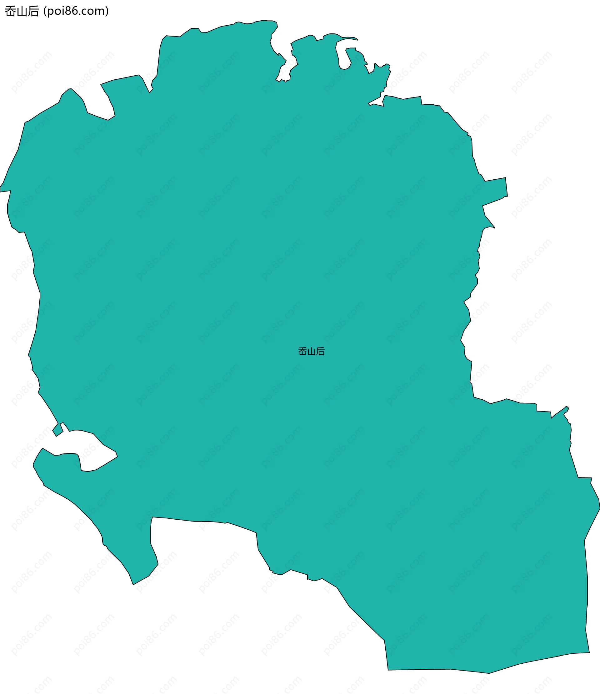 岙山后边界地图