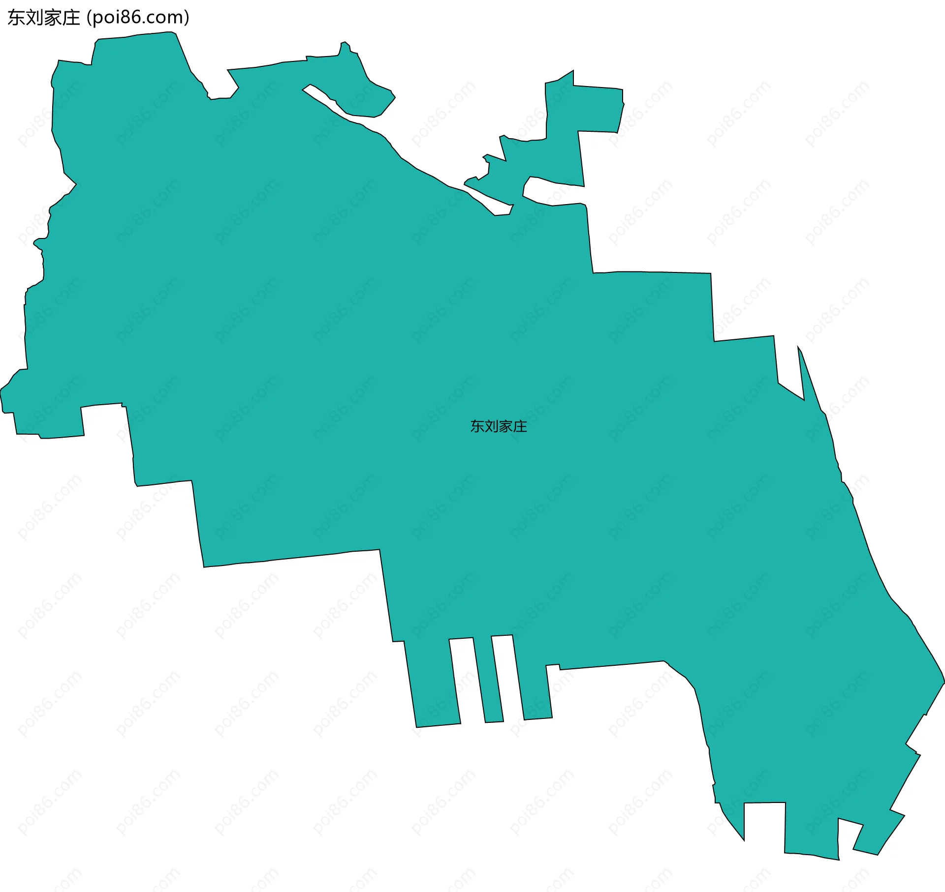 东刘家庄边界地图